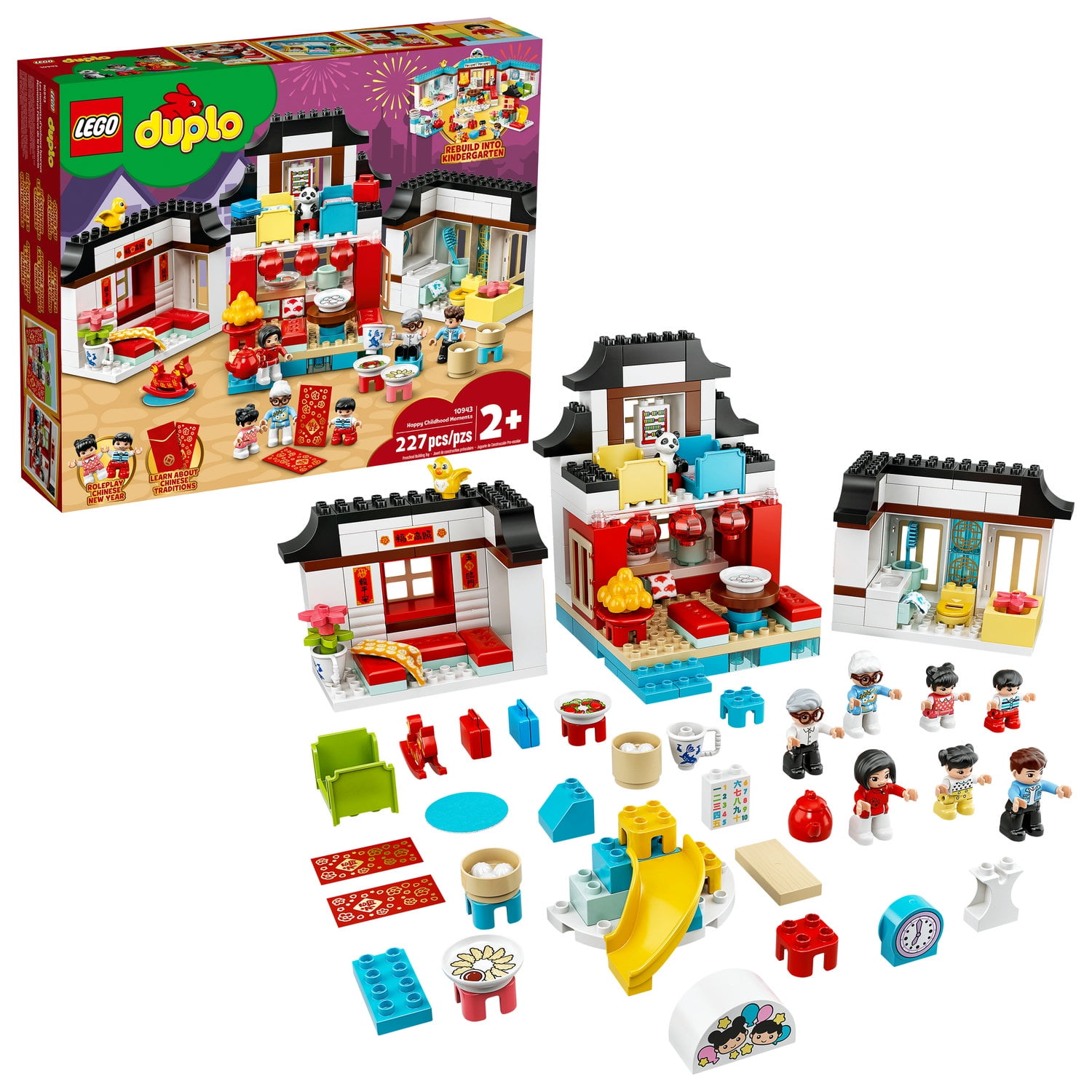 LEGO DUPLO Town Happy Childhood Moments 10943 Family House Toy Playset for Kids (227 Pieces) - Image 2