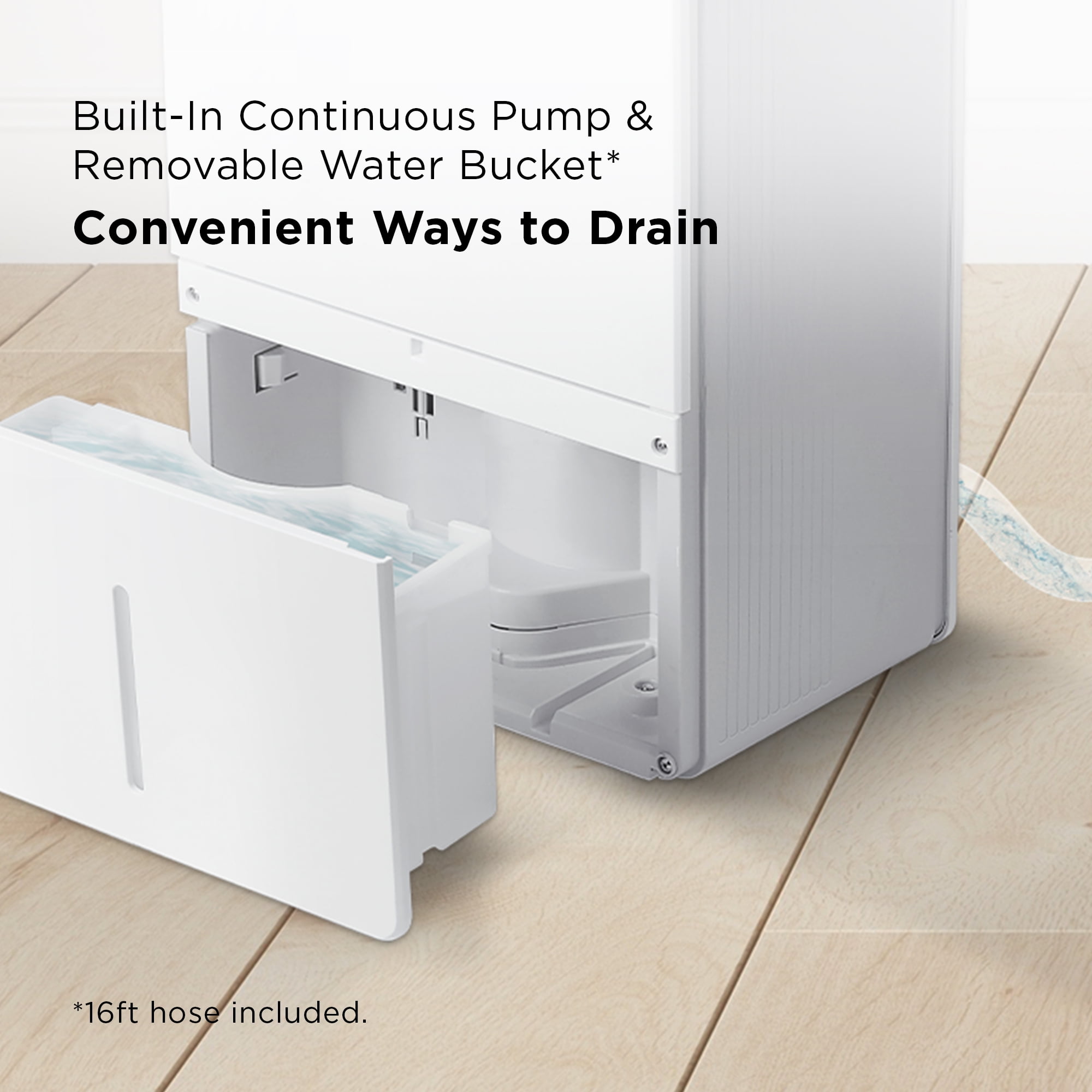 TCL 50 pt 4,500 sq ft Smart Dehumidifier with Pump White - Energy Star 2024, Works with Alexa/Google Assistant - Image 8