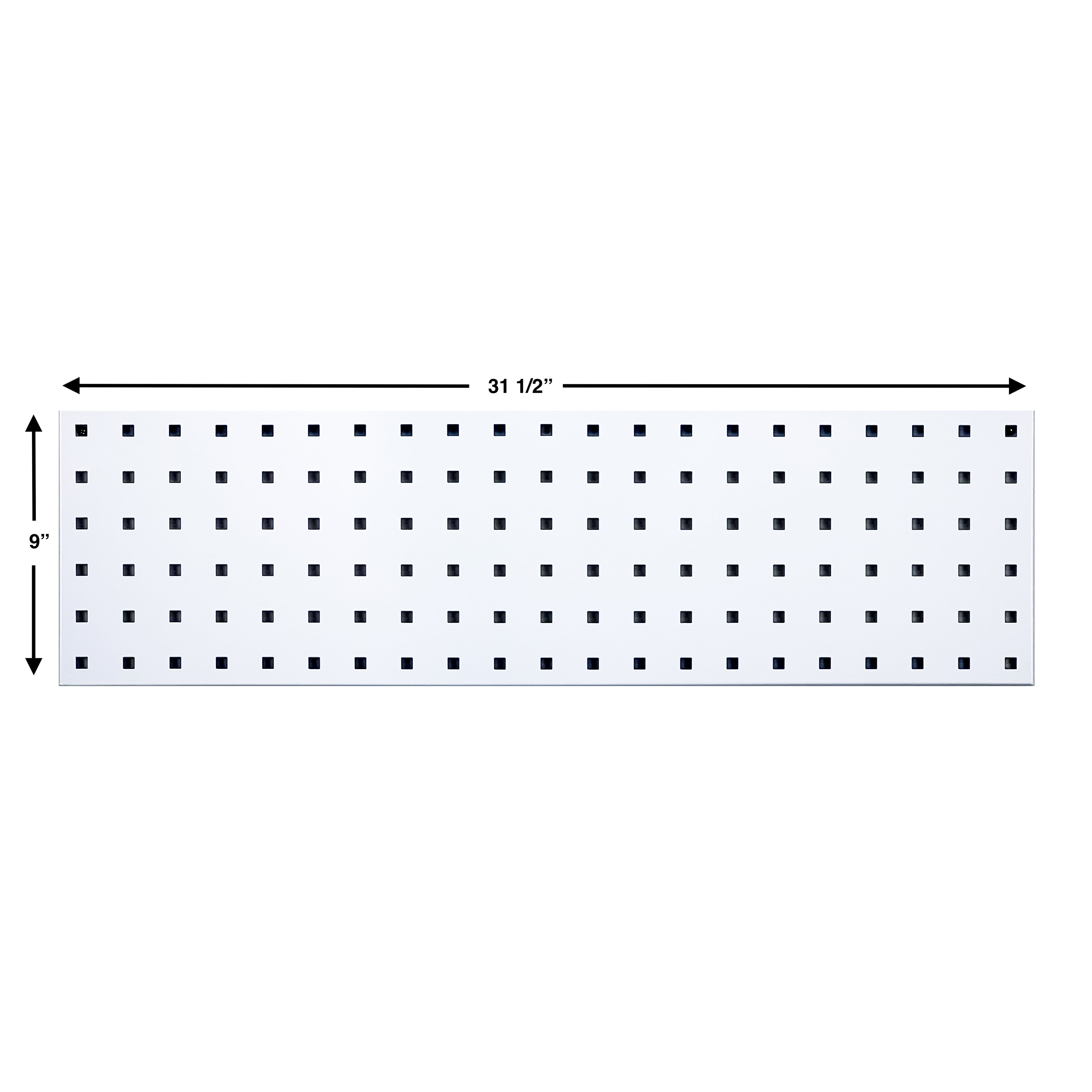 Triton Products® White Garden Storage Kit with (1) 31.5 In. x 9 In. 18 Gauge Steel Square Hole Pegboard and 8 pc LocHook Assortment - Image 6