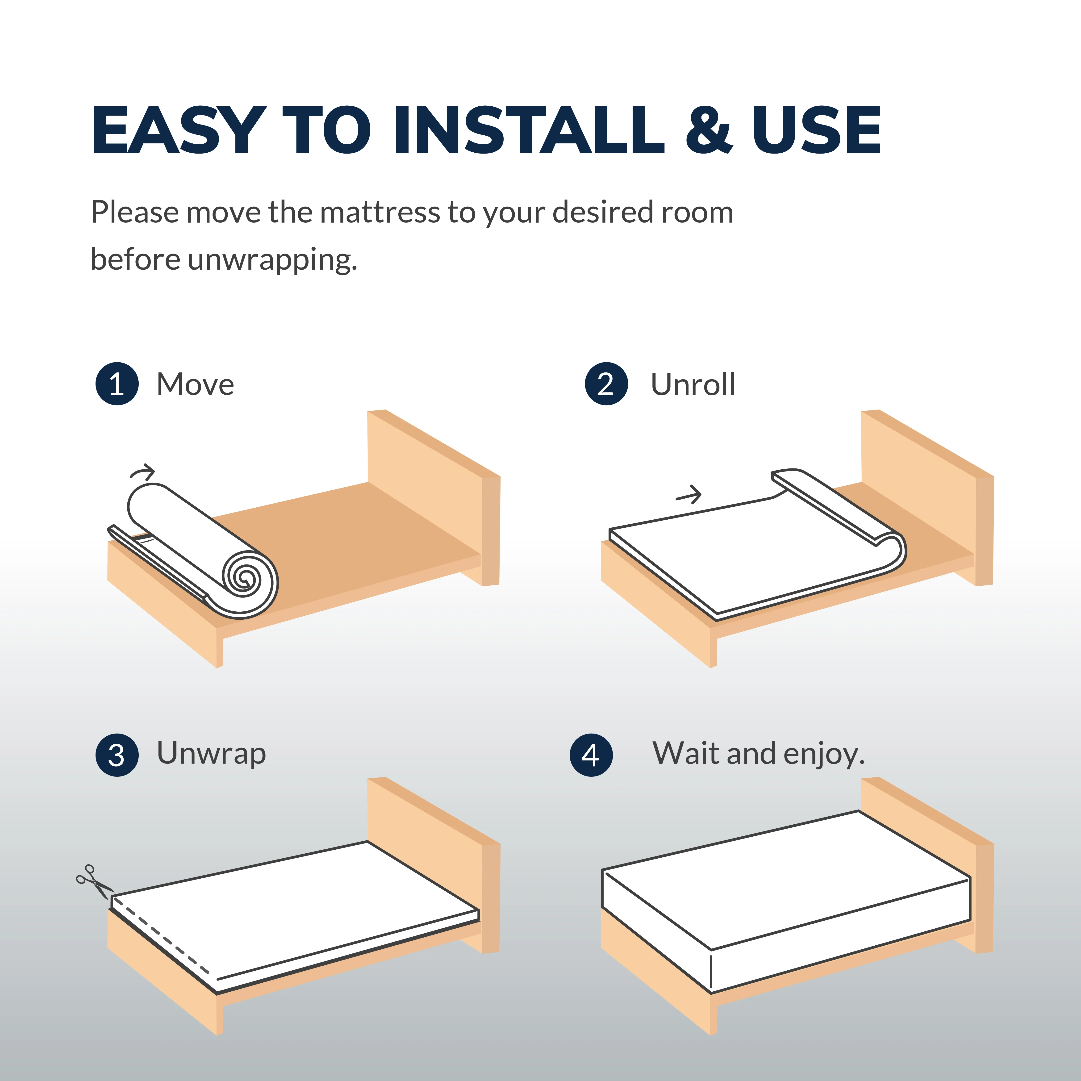 EGOHOME Horizon 6” Twin, Medium Gel Memory Foam Mattress - Image 7