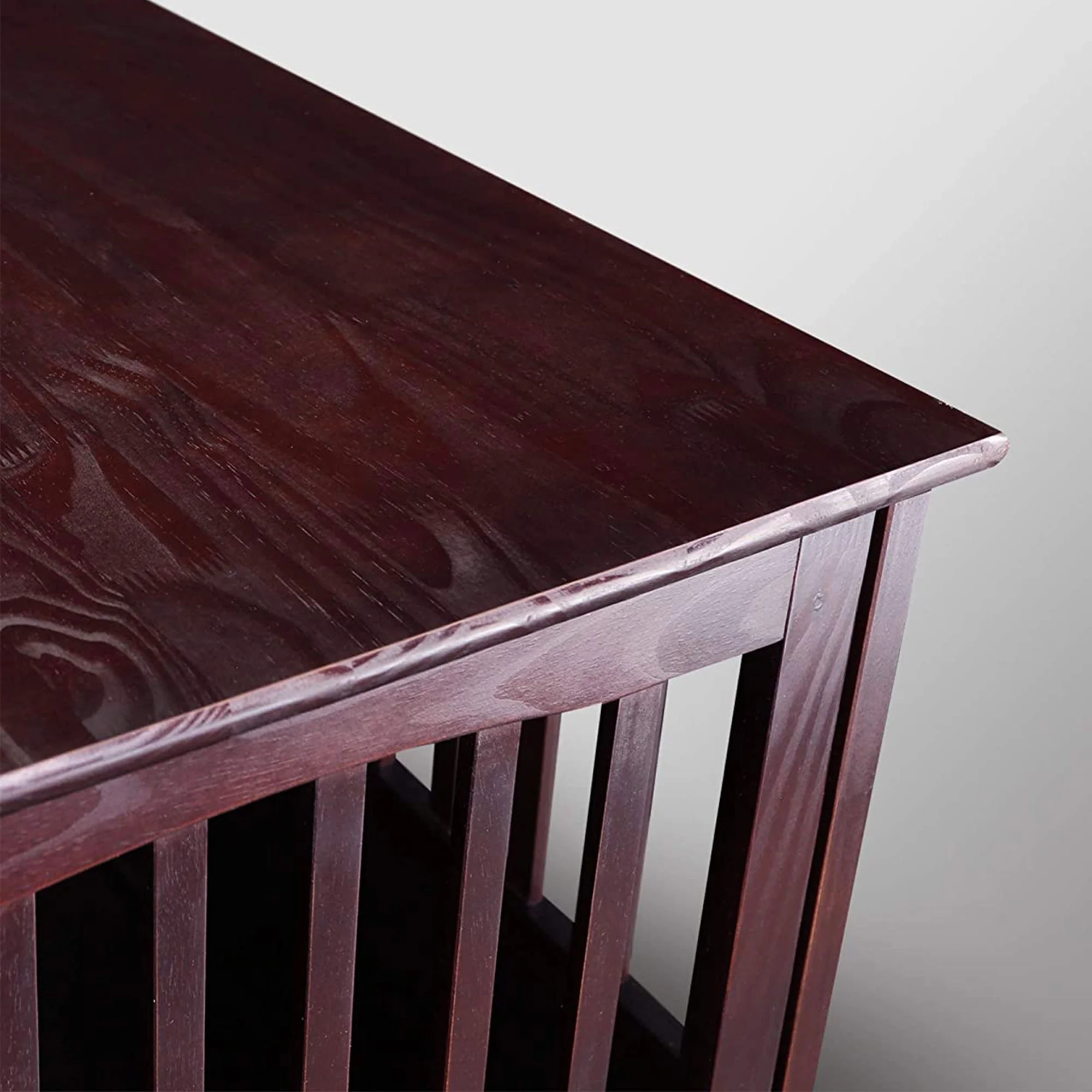 Newport Pet Dog Crate Furniture End Table, Brown, 24" - Image 8