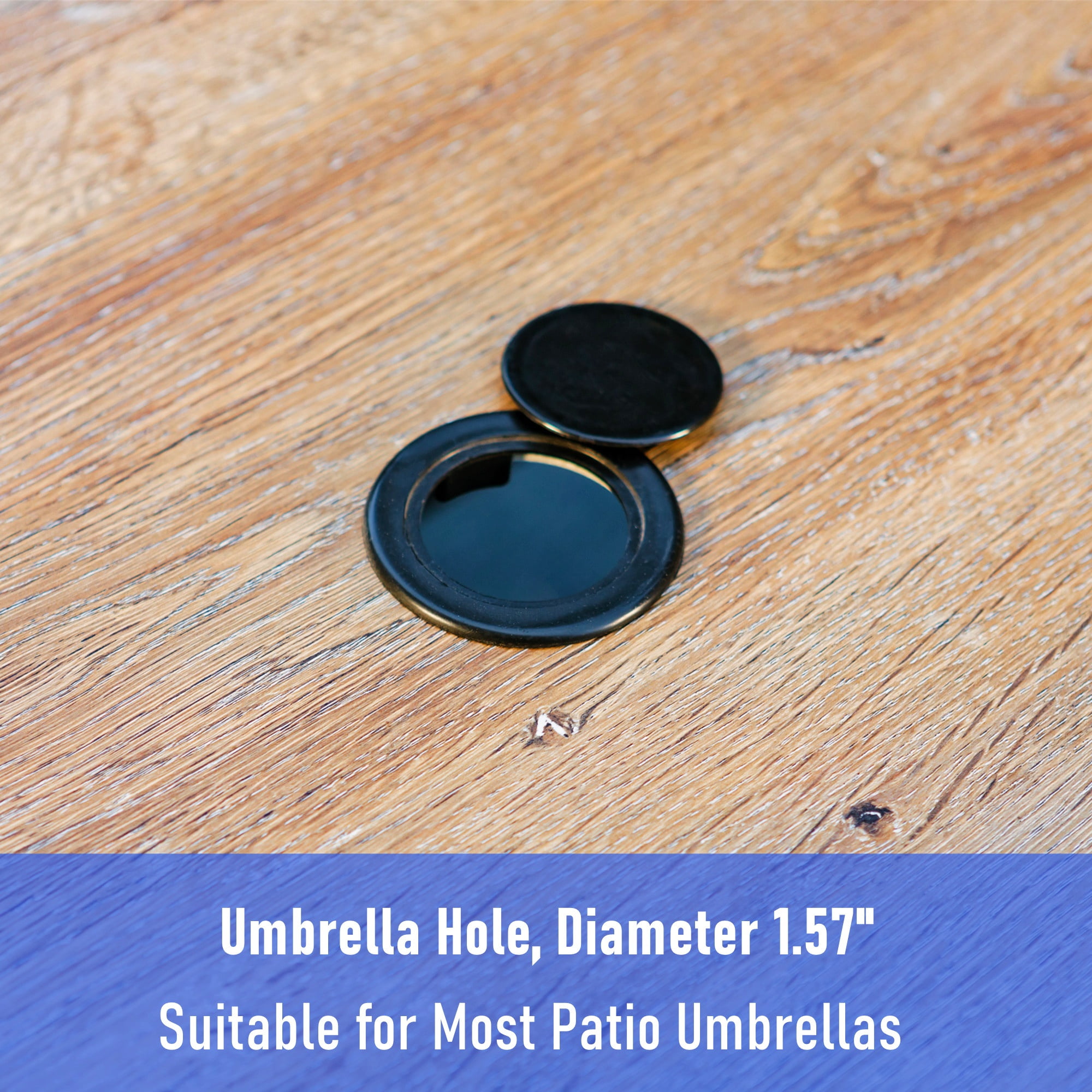 MF Studio 5-Piece Outdoor Patio Dining Set Modern Steel Furniture with 4 Slatted Armchairs and 1 Square Wood-like Table, Black - Image 11