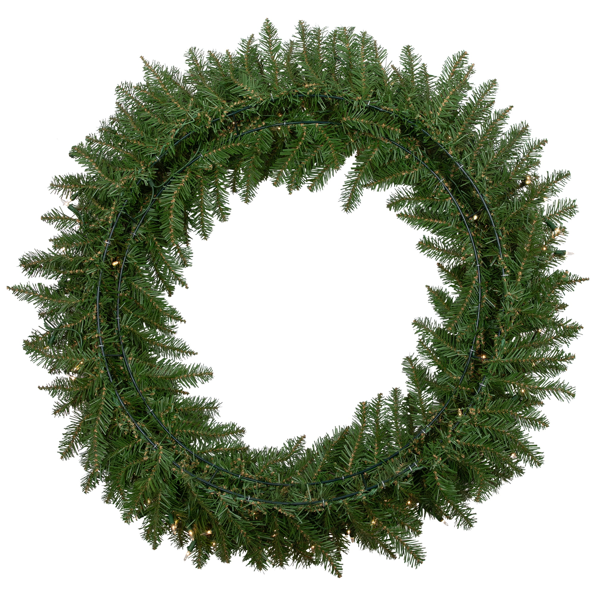 36" Pre-Lit Eastern Pine Artificial Christmas Wreath - Clear Lights - Image 6