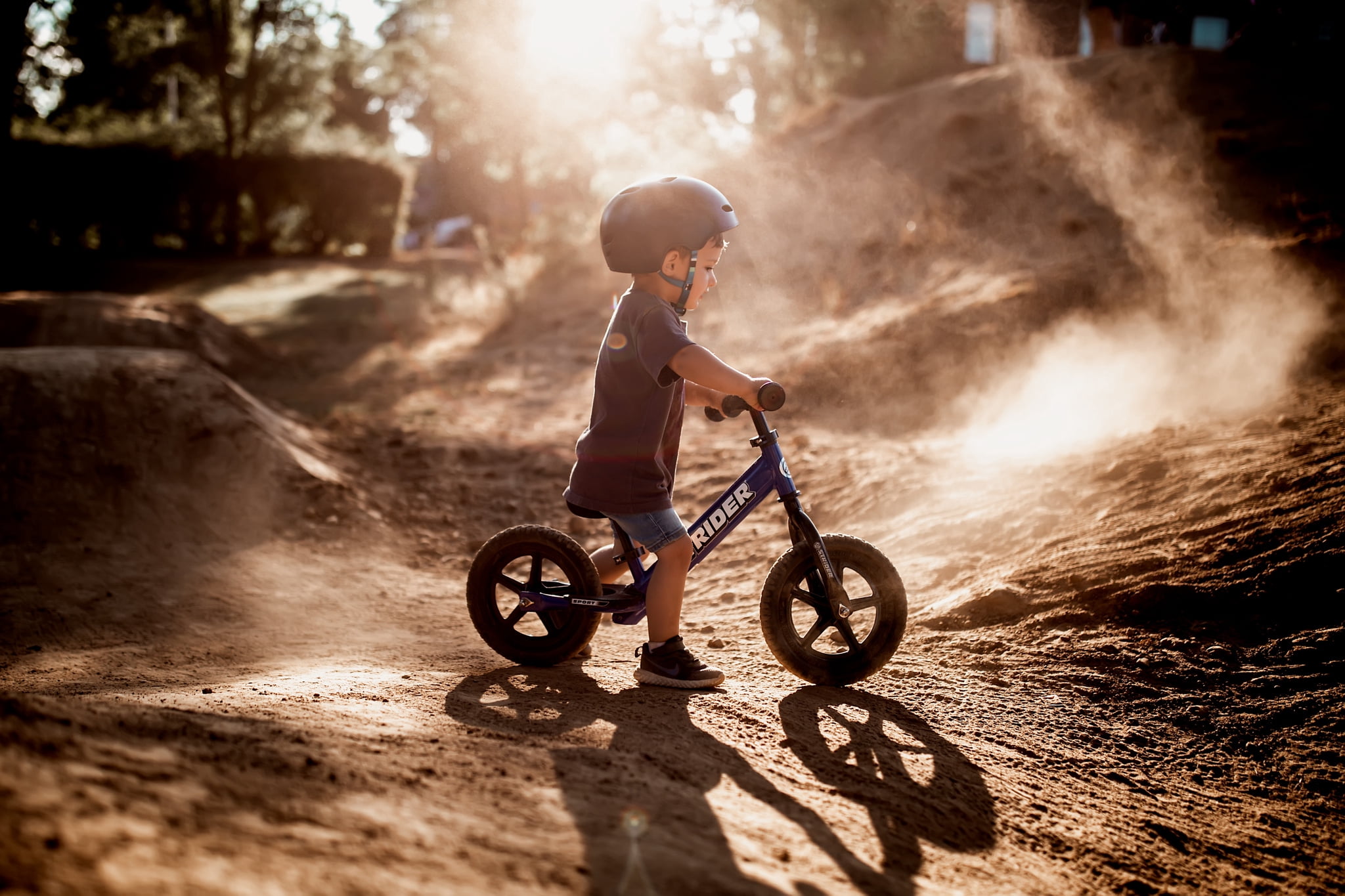 Strider 12” Sport Bike, Blue - No Pedal Balance Bicycle for Kids 1 to 4 Years - Includes Safety Pad, Padded Seat, Mini Grips & Flat-Free Tires - Tool-Free Assembly & Adjustments - Image 5