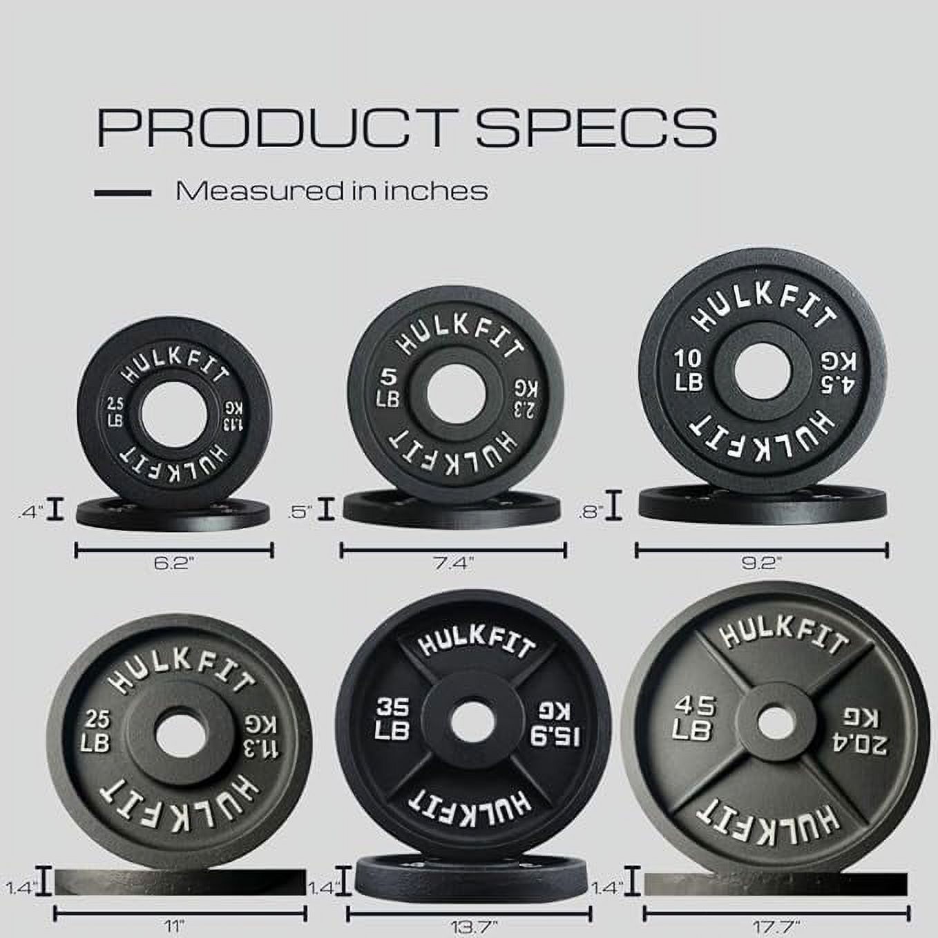 HulkFit 2-inch Olympic Steel Weight Plate, 25lb Single - Image 5