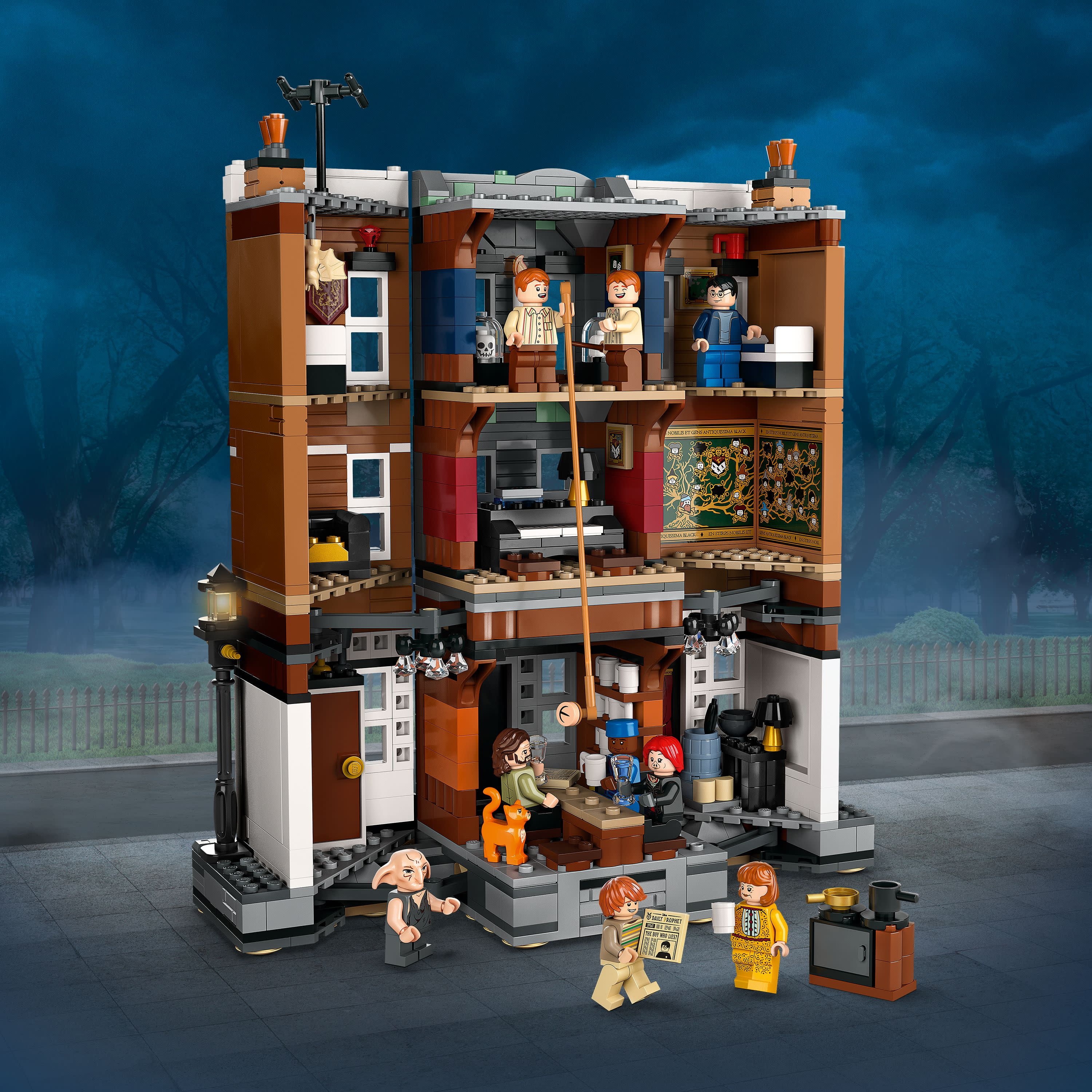 LEGO Harry Potter 12 Grimmauld Place 76408, Headquarters of the Order of the Phoenix Magic Set, Transforming House Model Building with 9 Minifigures including Sirius Black, Kreacher, and the Weasleys - Image 6