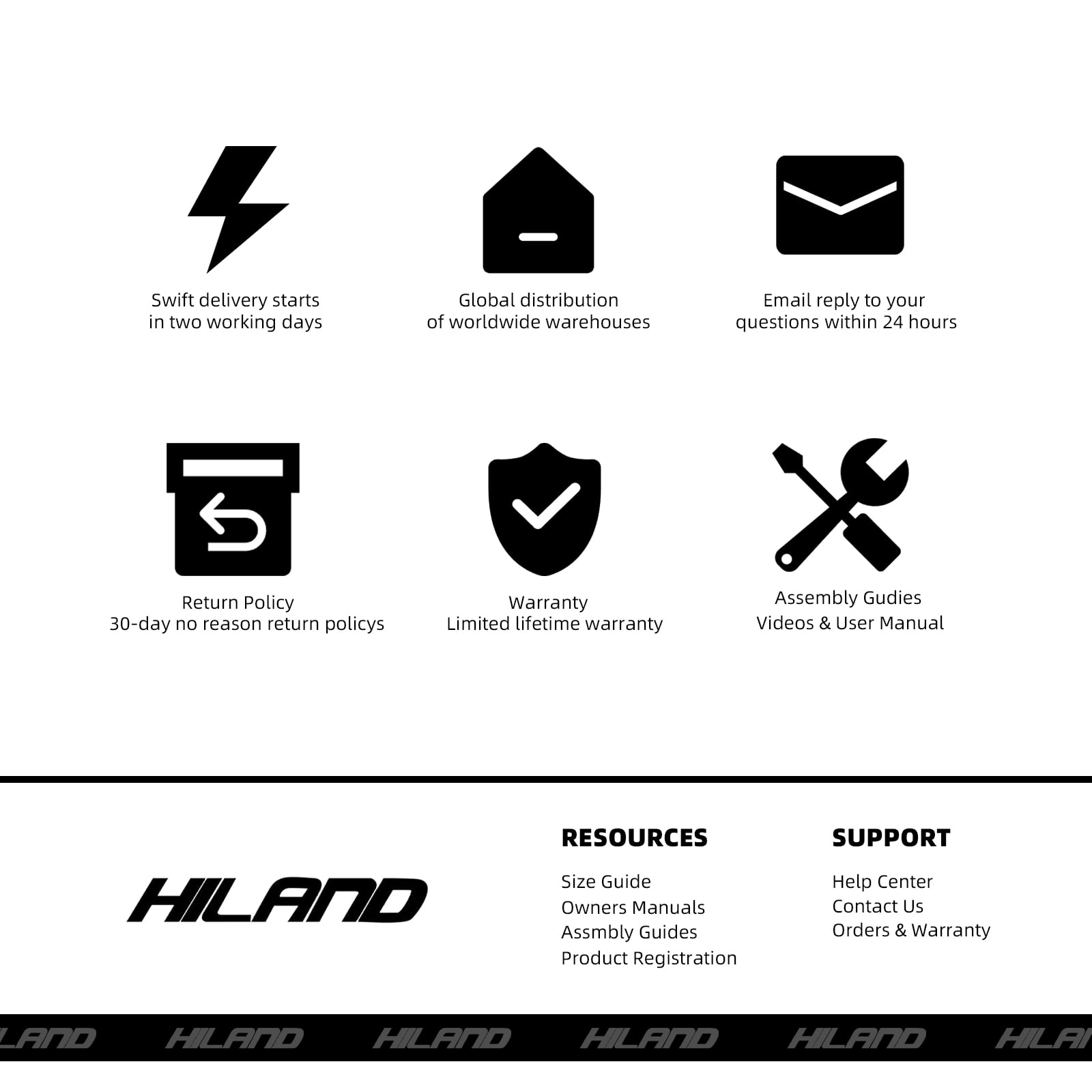 Hiland 24 inch Mountain Bike Shimano 7 Speeds for Teenager with Suspension Fork, Black - Image 3