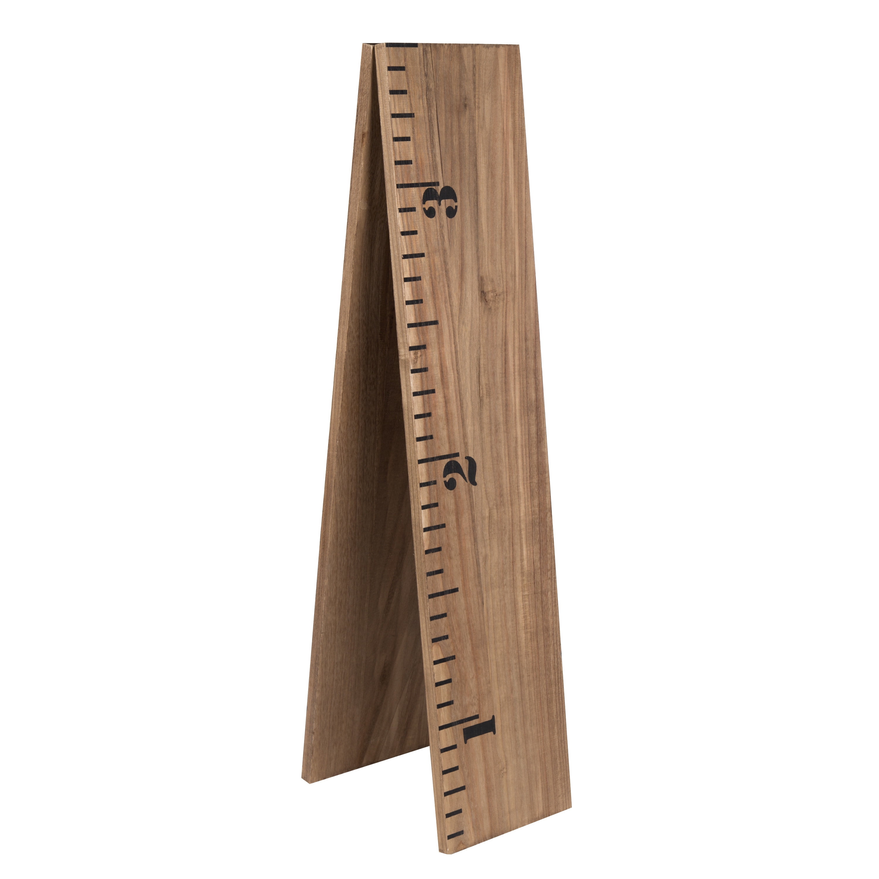 Kate and Laurel Growth Chart 6.5' Wood Wall Ruler, Rustic Brown - Image 2