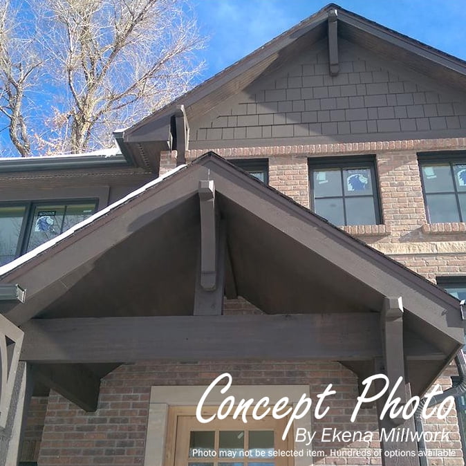 Ekena Millwork 4"W x 14"D x 18"H Merced Block Rough Sawn Bracket w/ Offset Brace, Western Red Cedar - Image 18