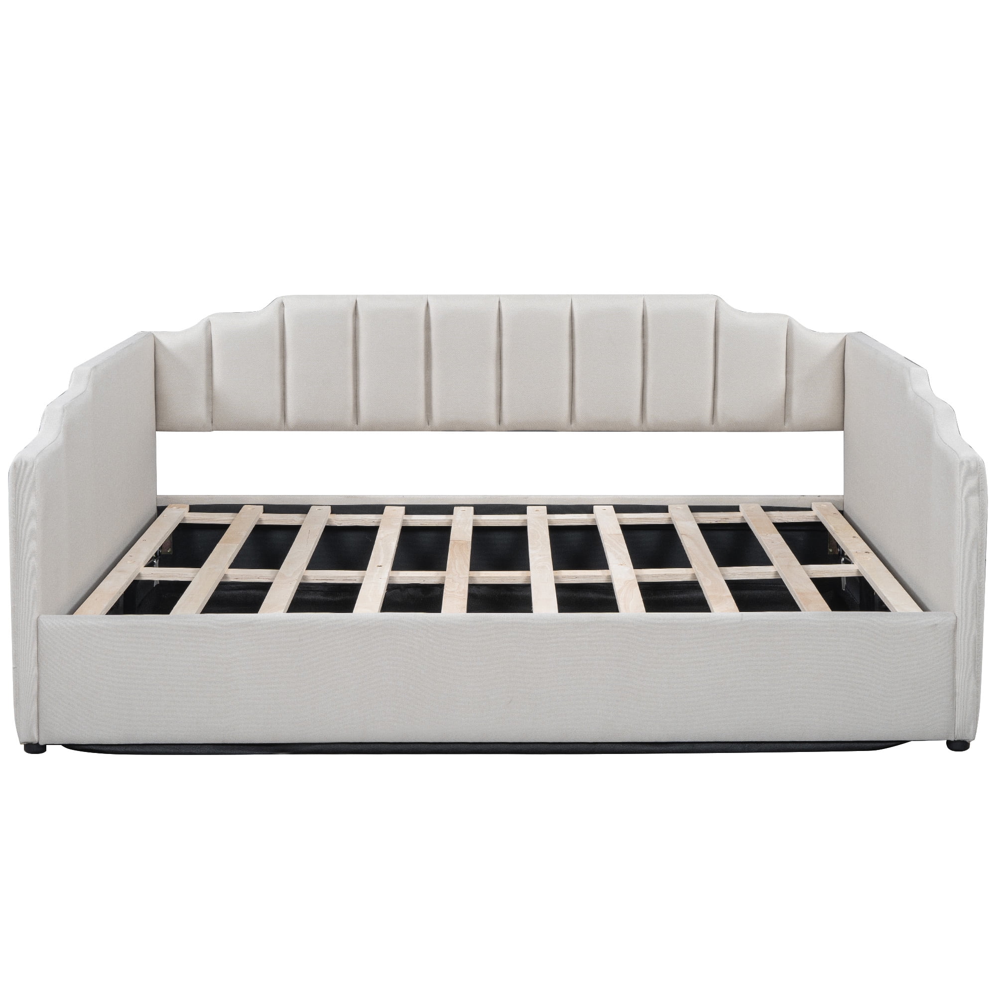Euroco Modern Upholstered Full Size Daybed, Lift up Storage Bed for Kids Teens, White - Image 9