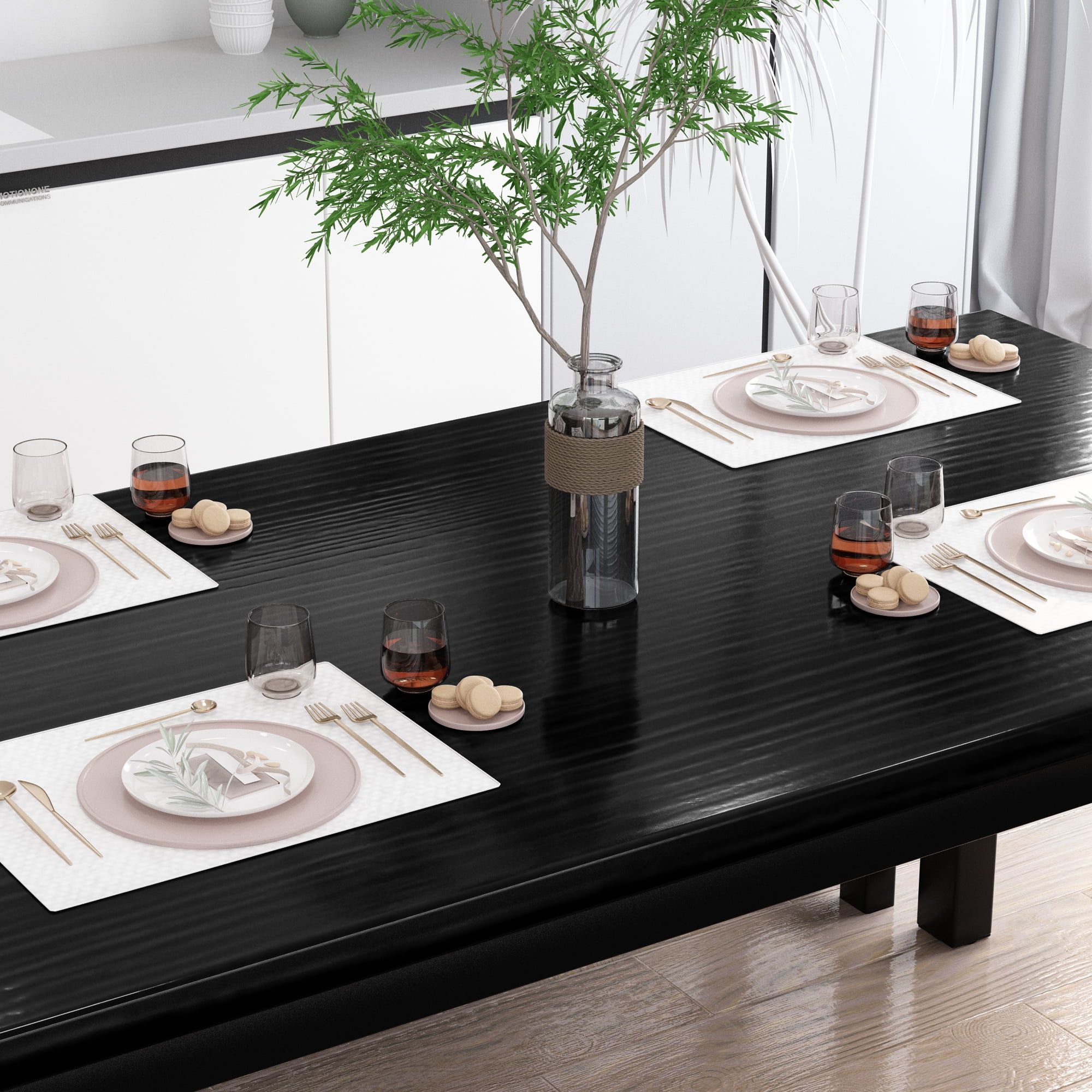 LTTROMAT Dining Table Set for 4, Kitchen Table Set with 2 Benches, Breakfast Nook Set for Small Spaces, 3 Piece Farmhouse Dining Room Table Set, Black - Image 5