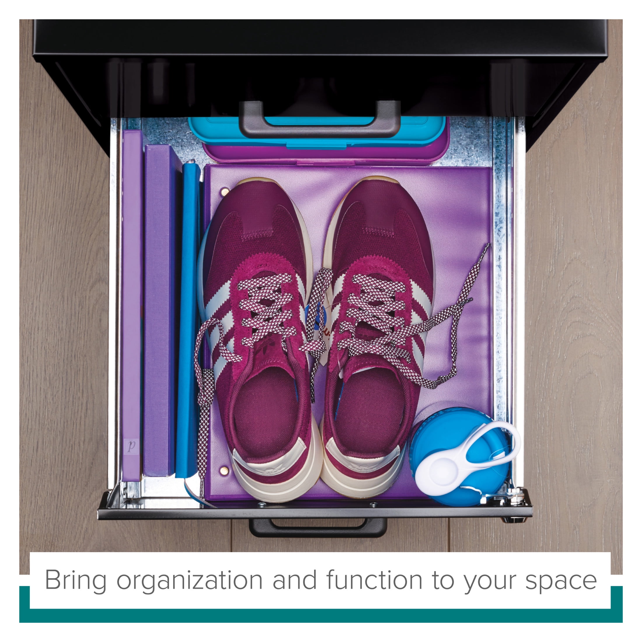 Space Solutions 18" Deep 2 Drawer Letter Width Vertical File Cabinet, Black - Image 17