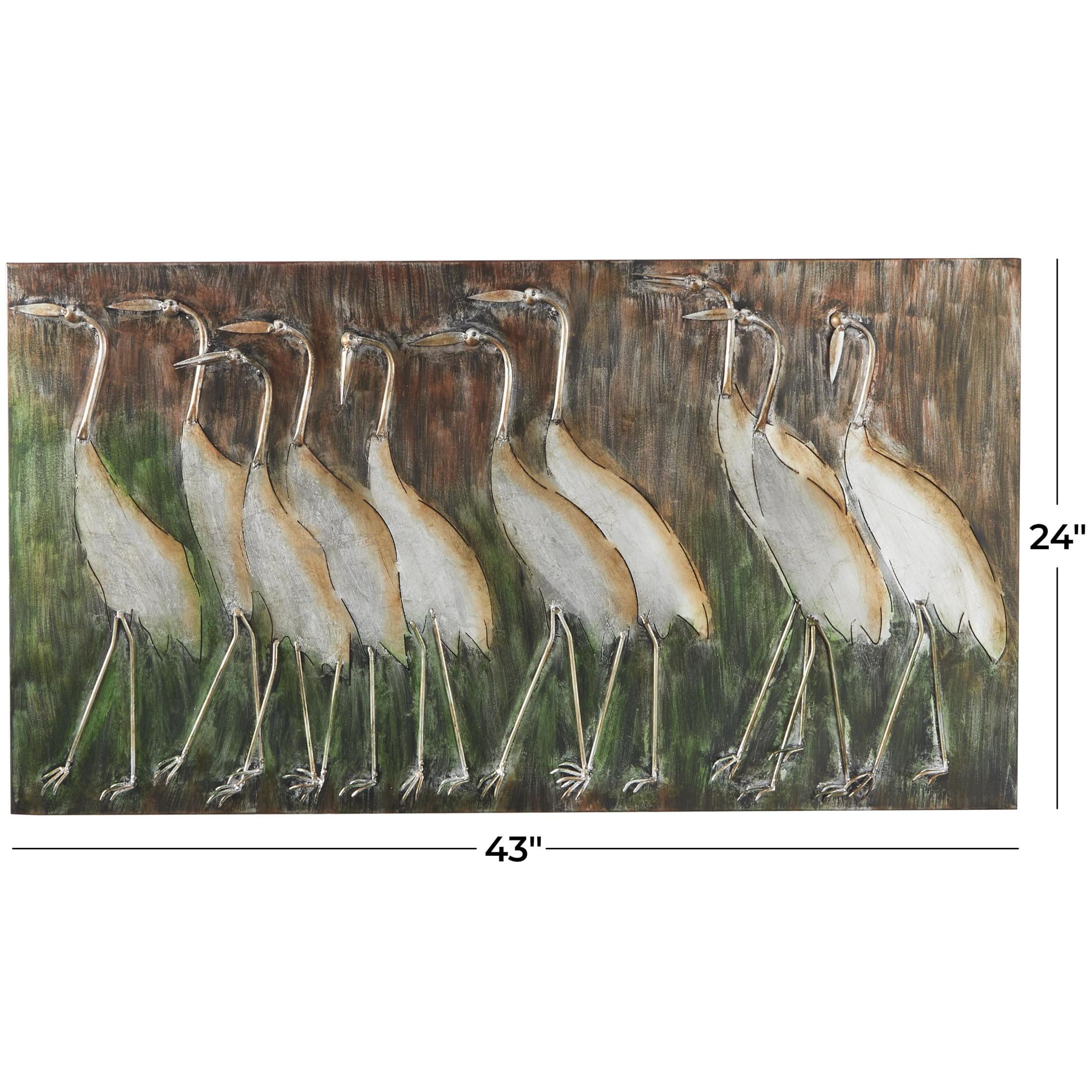 DecMode Brown Metal Bird Wall Decor - Image 6