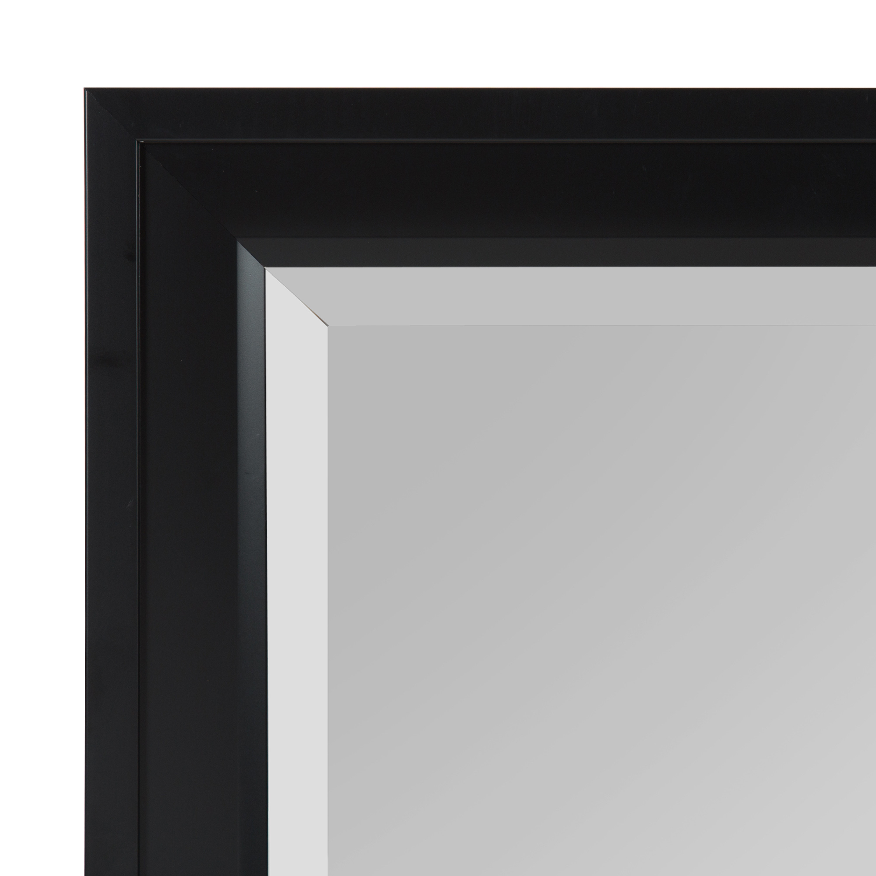 DesignOvation Bosc Framed Decorative Rectangle Wall Mirror, 27.5x39.5 Black - Image 4