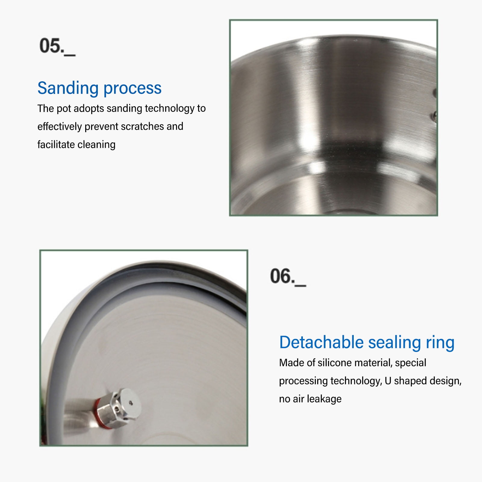 Mini Pressure Cooker, Fast Cooking 2L Stainless Steel Pressure Cooker Explosion for Gas Stoves - Image 6