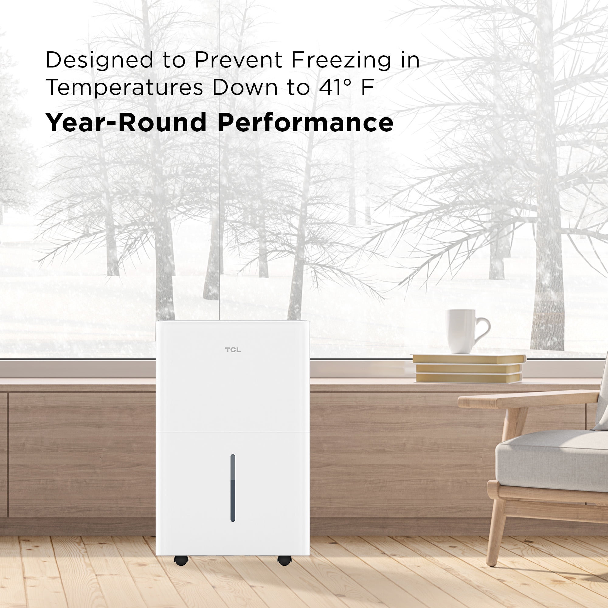 TCL 50 pt 4,500 sq ft Smart Dehumidifier with Pump White - Energy Star 2024, Works with Alexa/Google Assistant - Image 4