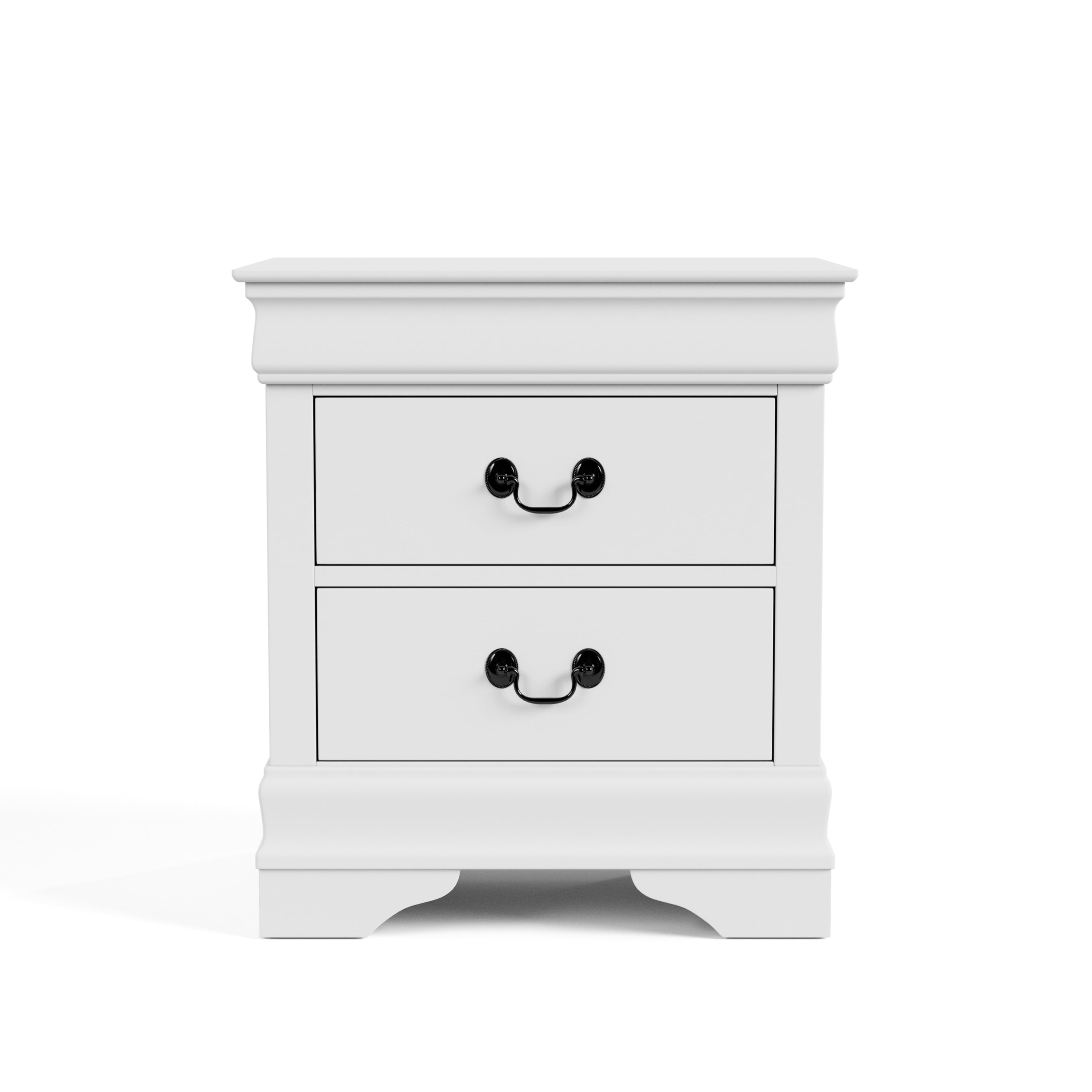 Furniture of America Rycia Traditional 2-Drawer Nightstand, White - Image 3