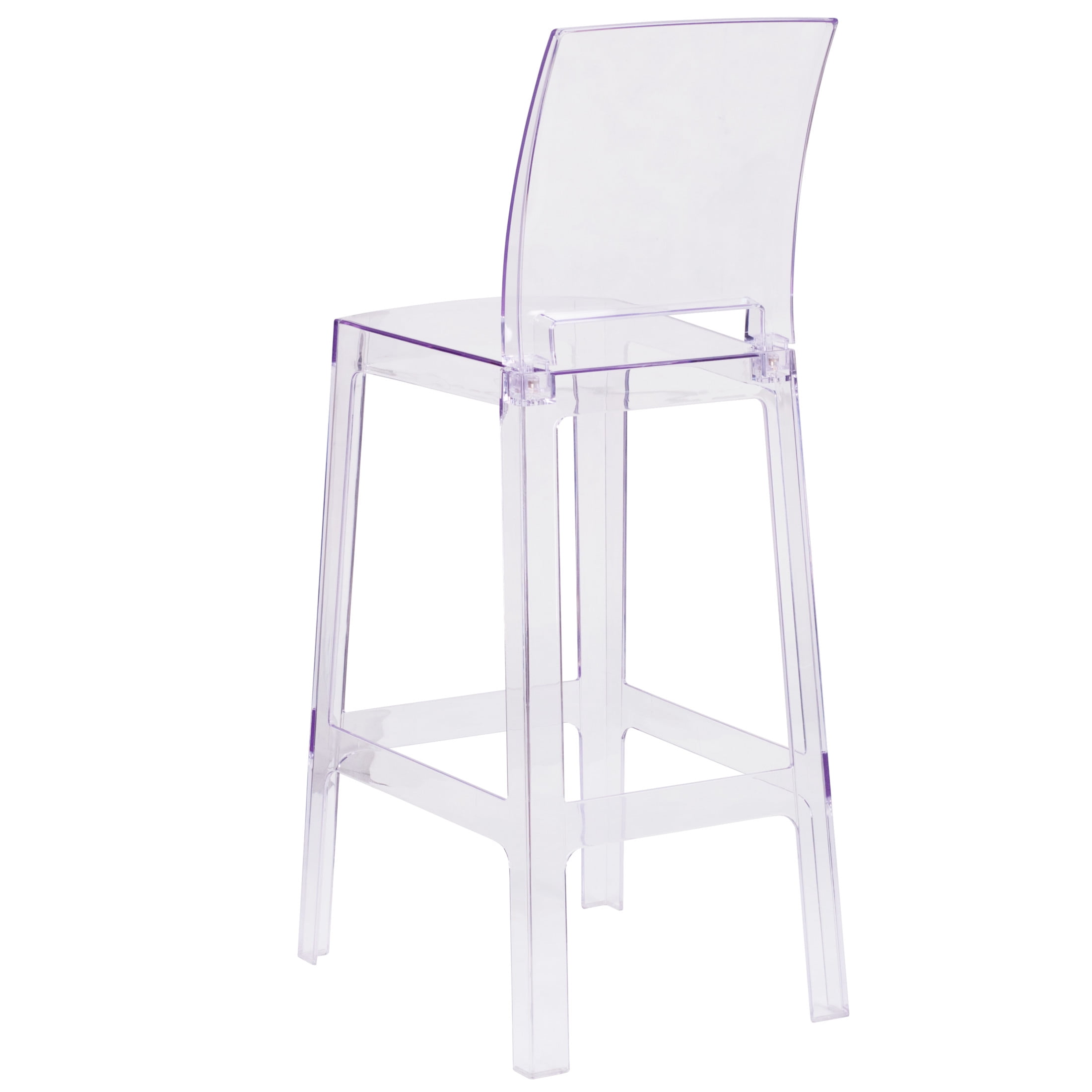 Flash Furniture Emilie Square Back Ghost Barstool, Transparent - Image 10
