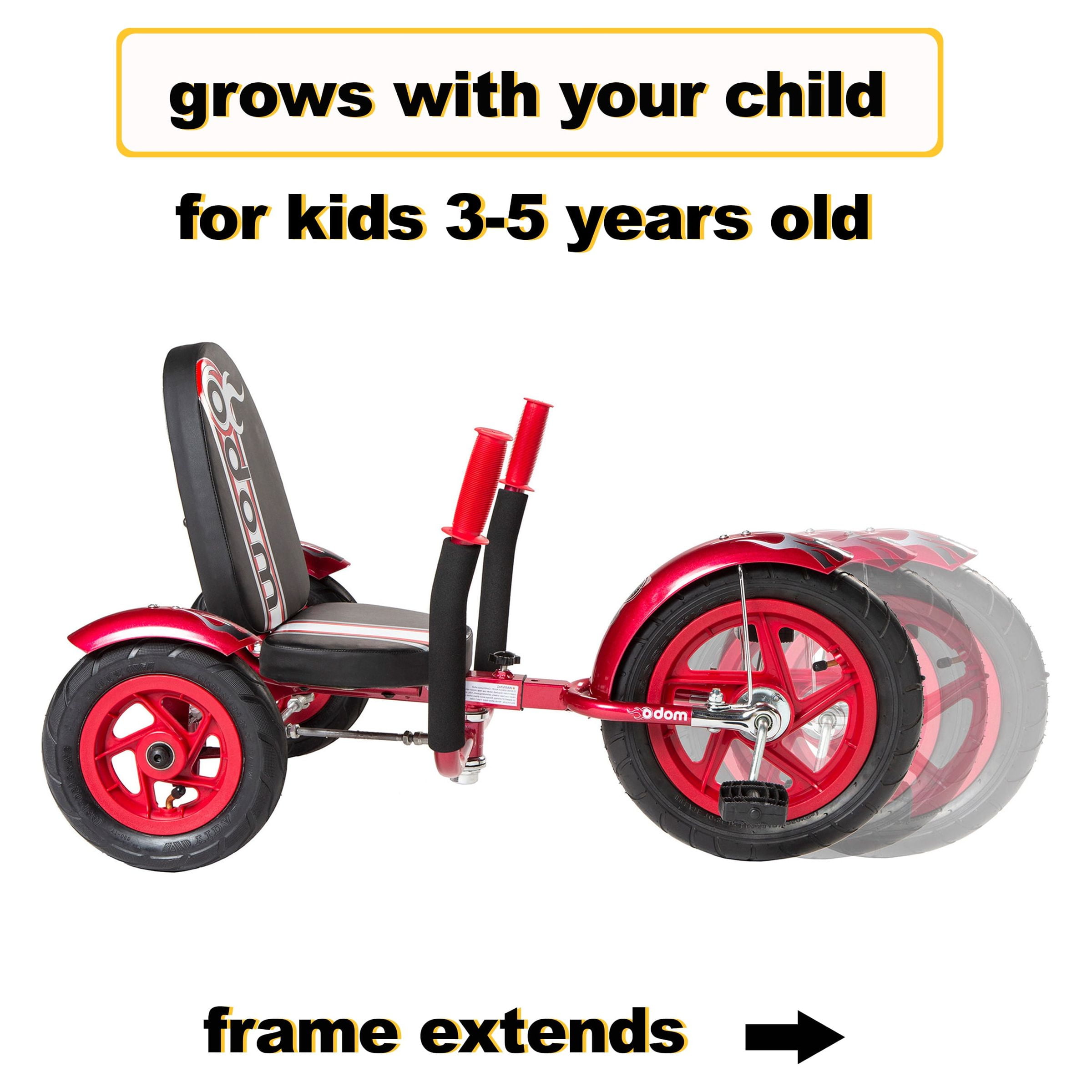 Mobo Mity Sport Tricycle, Toddler Big Wheel Ride On Trike, 3-5 Years Old, Red - Image 10