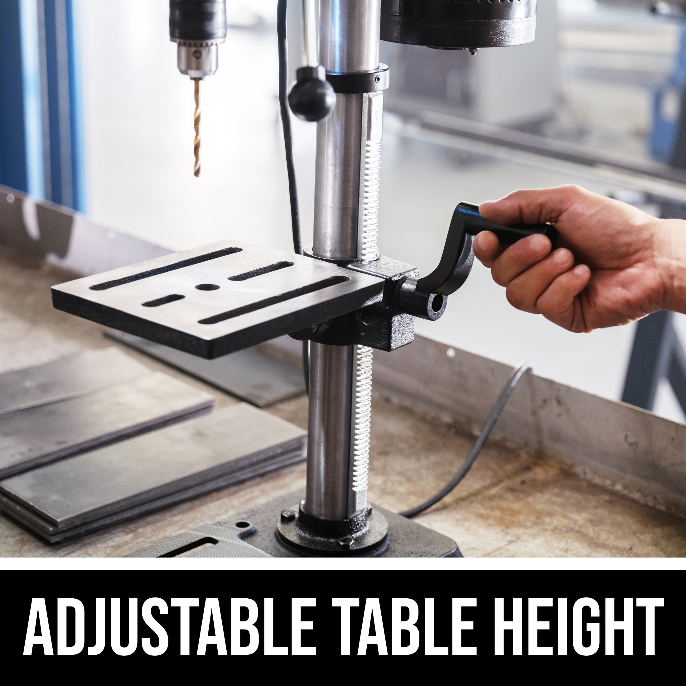 SKIL DP9505-00 6.2 Amp 10'' Corded Electric Benchtop Drill Press with Laser & LED Light, New - Image 2