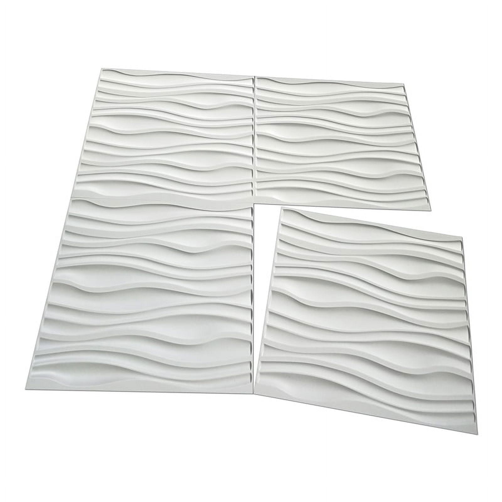 Art3d Wave Design IV 19.7 in. x 19.7 in. PVC 3D Wall Panel (12-Pack) - Image 8