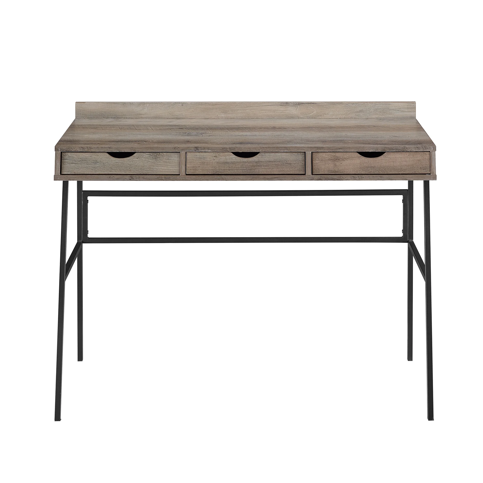 Walker Edison Modern 3-Drawer Desk, Grey Wash - Image 4