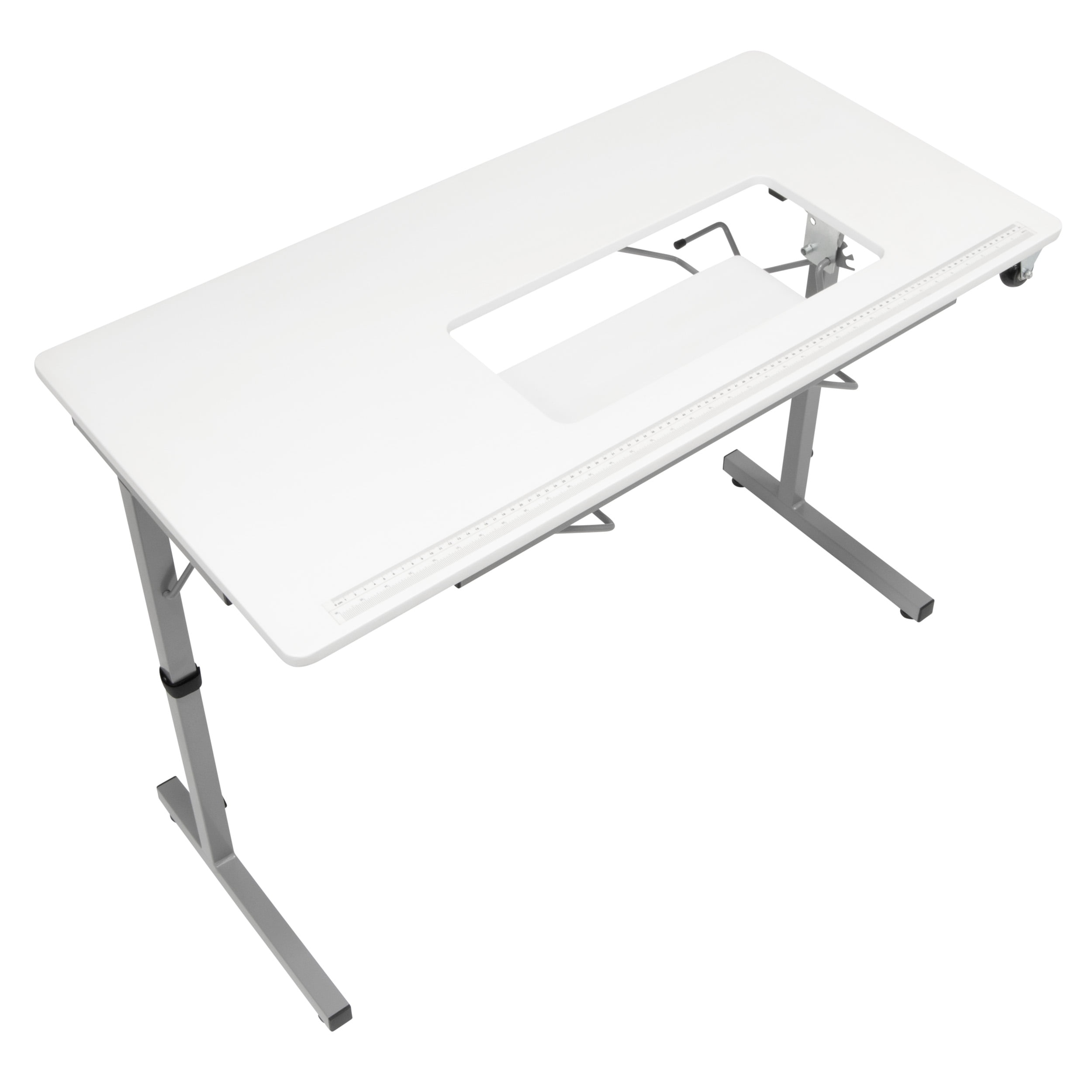 Sew Ready Rollaway II Folding Rolling Portable Sewing Table Silver / White - Image 6