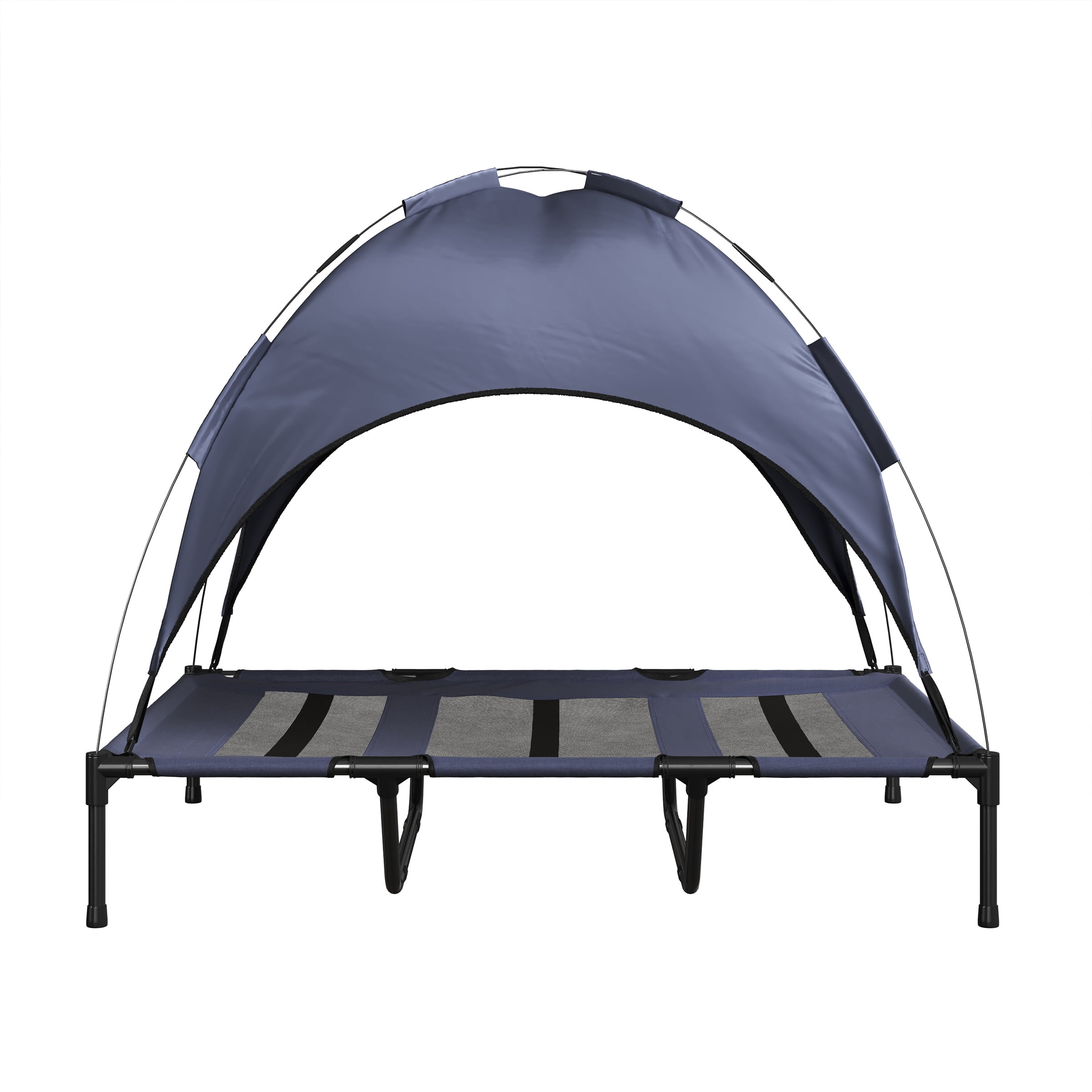 PETMAKER 48x30 Elevated Dog Bed with Canopy for Indoor/Outdoor Use (Blue) - Image 4