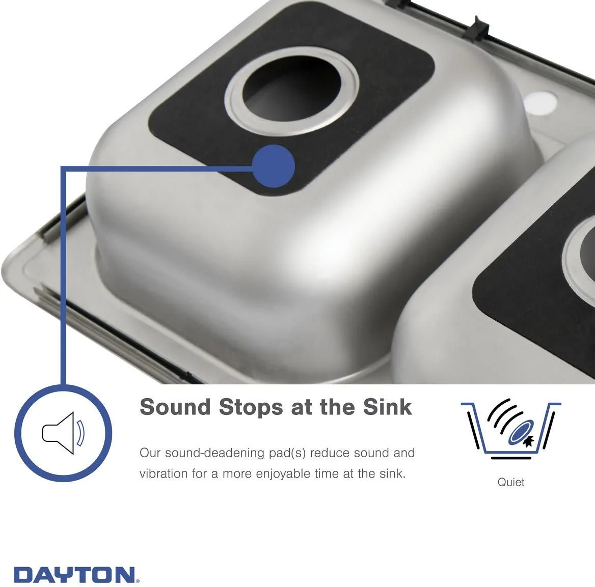 Elkay Dayton Stainless Steel 25" x 21-1/4" x 5-3/8", Single Bowl Drop-in Sink - Image 4