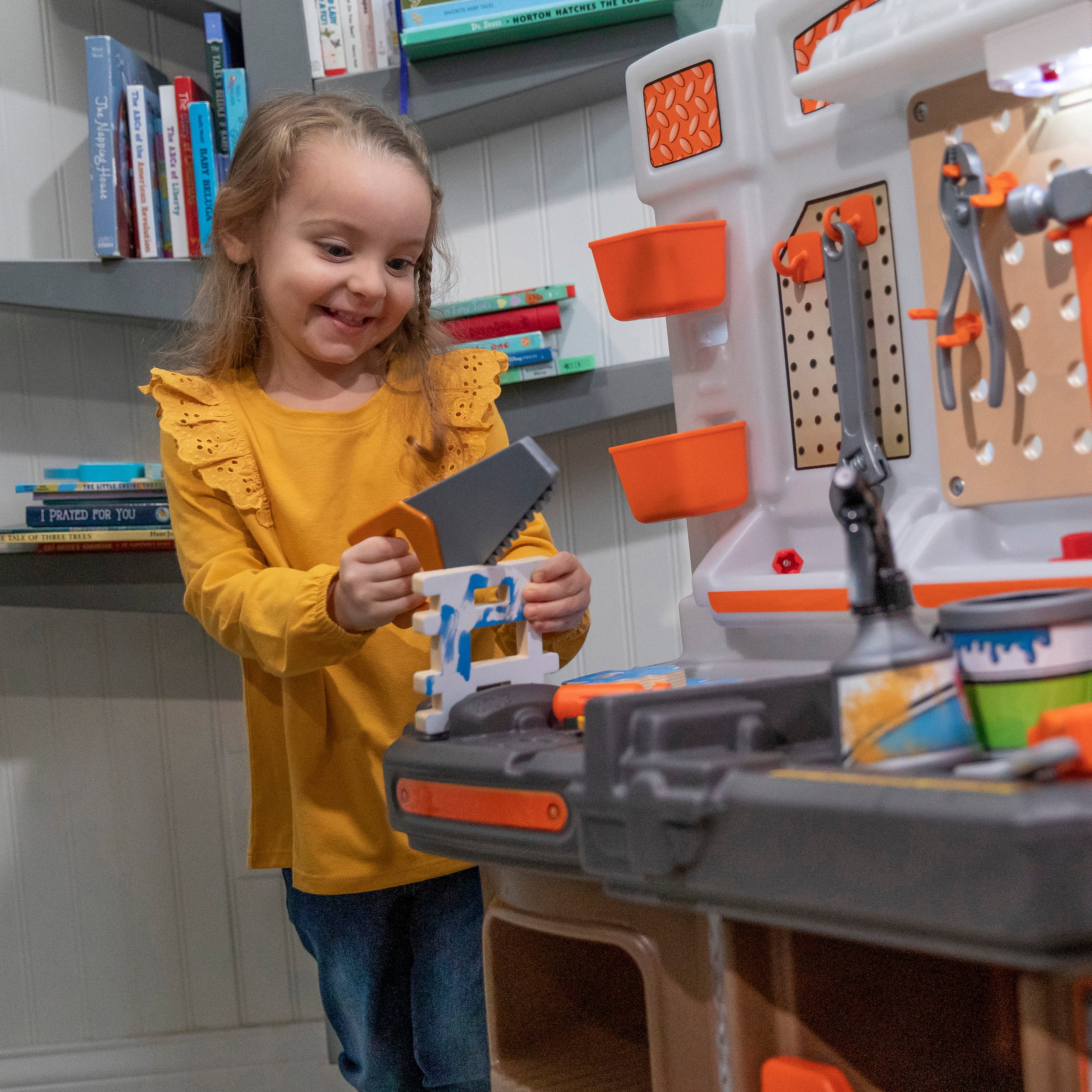 Step2 Big Builders Pro Workshop Multicolor Tool Bench, 27.50" x 34", 19 lb - Image 32