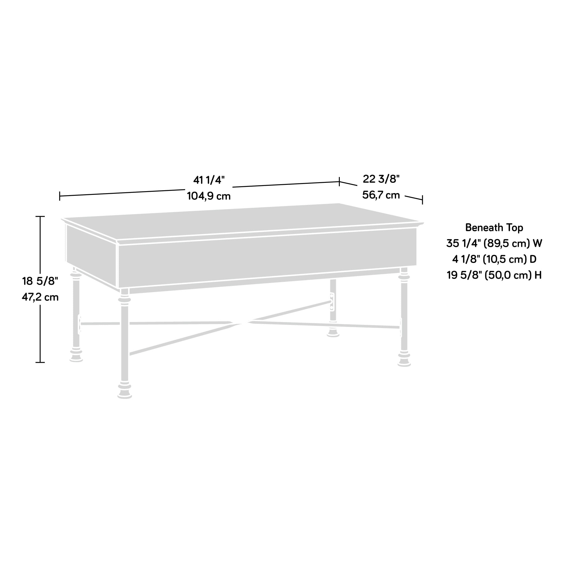 Sauder Canal Street Industrial Lift-Top Coffee Table with Storage, Carbon Oak Finish - Image 4