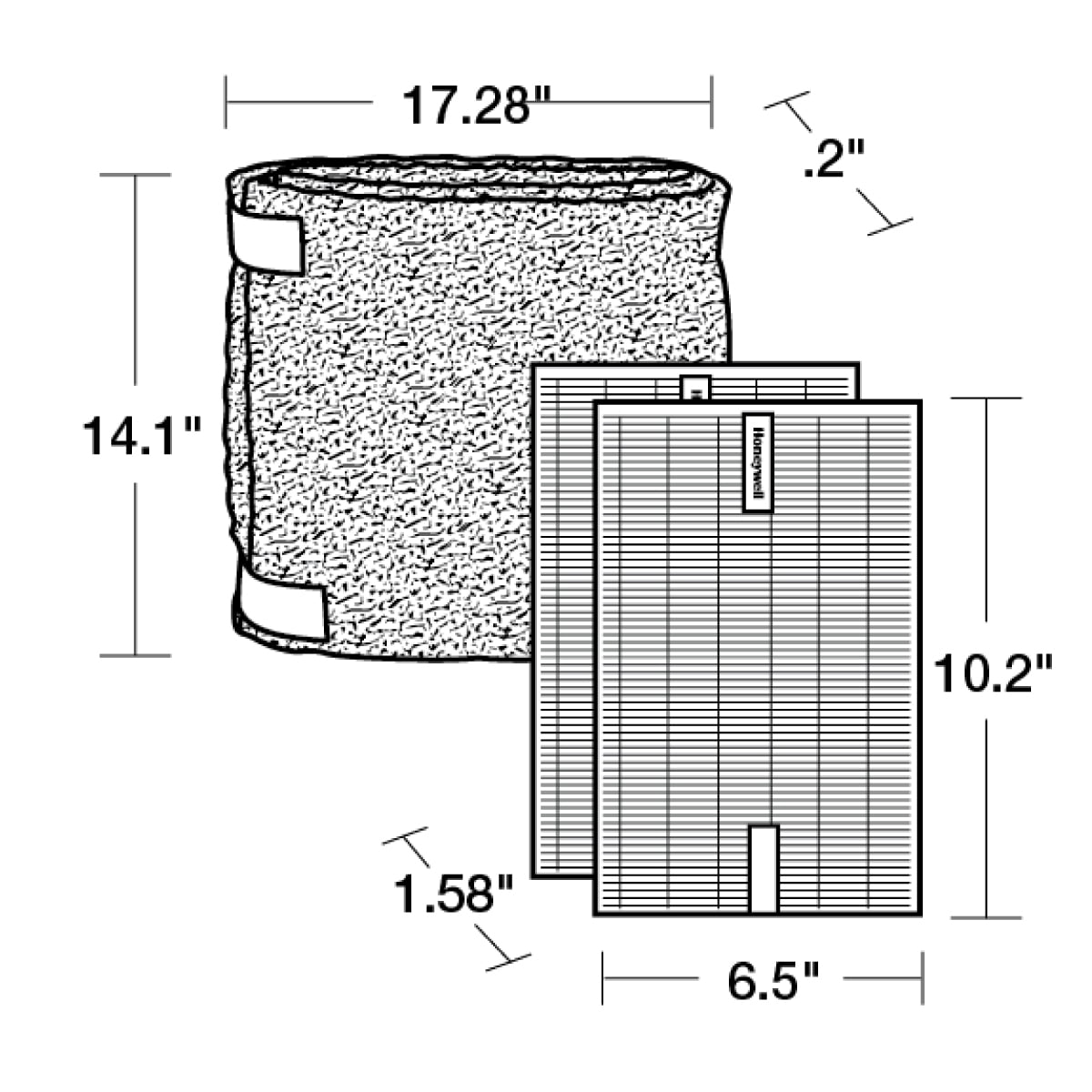 Honeywell Air Purifier Replacement Filter, HRF-ARVP200, HEPA Filter, Value Pack - Image 7