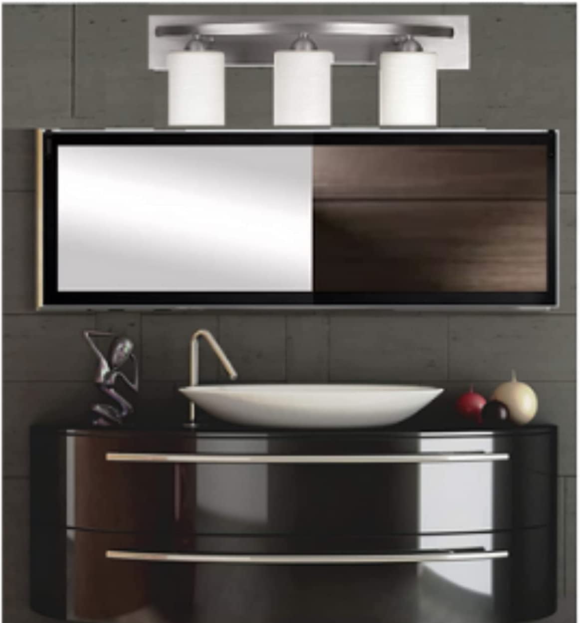 Dorence Vanity Bath Light Bar - Hollywood Style Wall Sconce for Makeup Dressing Table - Brushed Nickel - 4 Lights - Bathroom Vanity Light and Fixtures Over Mirror - Image 7