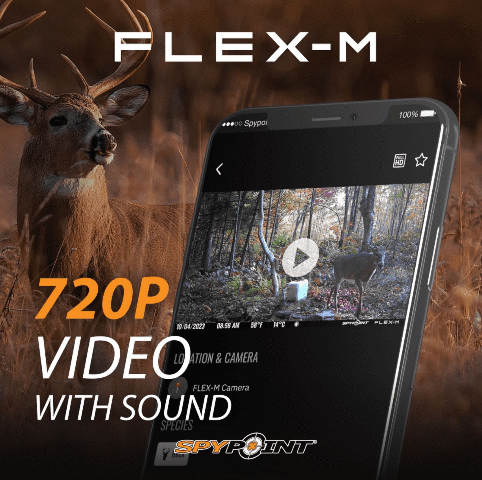 SPYPOINT Flex-m Twin Pack Cellular Trail Camera – Hunting Trail Monitor with GPS, Night Vision, Dual-Sim LTE, IP65 Water-Resistant - Image 5