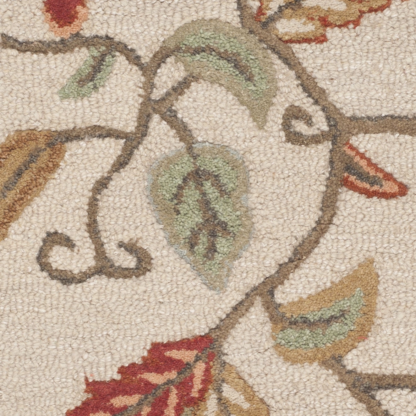 SAFAVIEH Martha Stewart Autumn Woods Floral Area Rug, Persimmon Red, 5' x 8' - Image 2