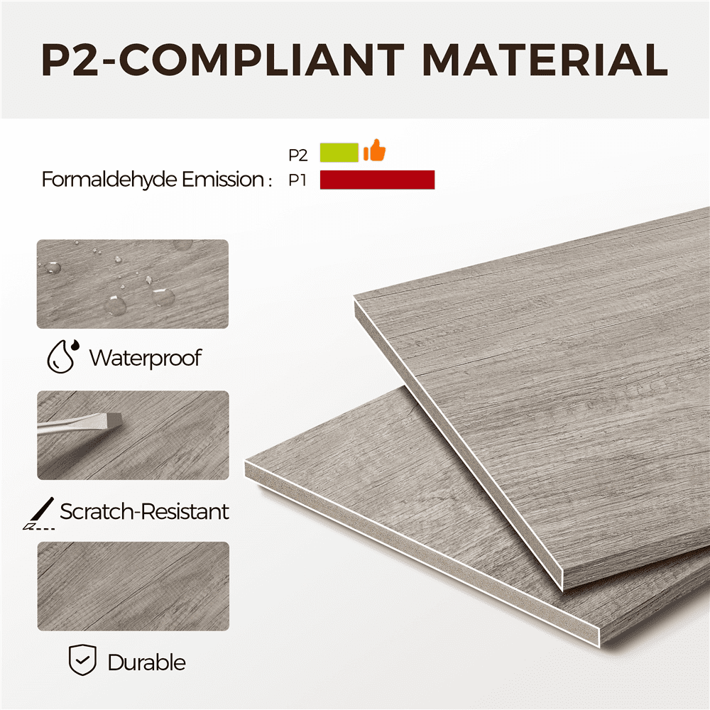 Alden Design Farmhouse Storage TV Stand for TVs up to 65", Gray - Image 6