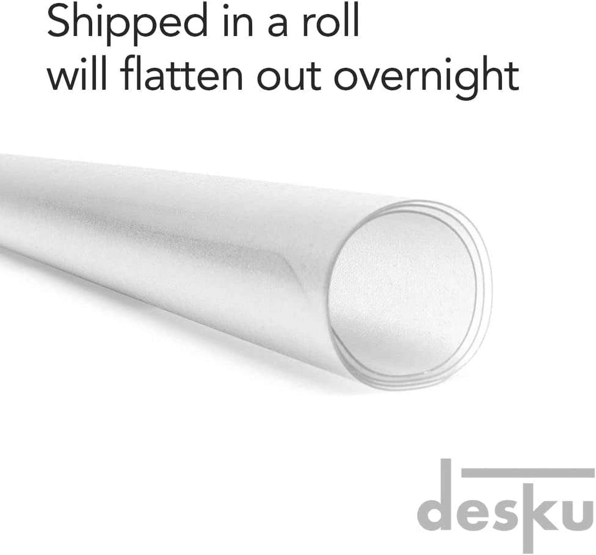 DESKU Office Desk Chair Mat – PVC Mat for Hard Floor Protection, Clear, 48 Inches x 48 Inches, Made in The USA, Home Office Supplies - Image 2