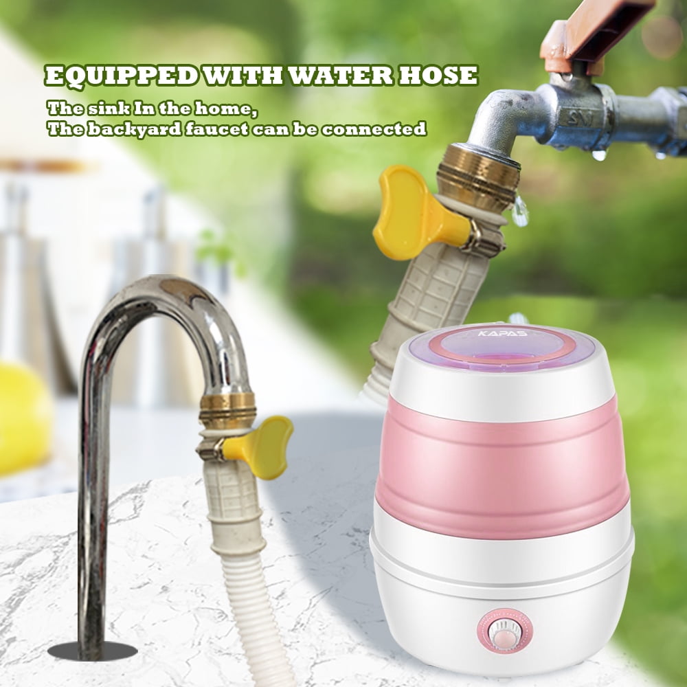 KAPAS Foldable Mini Washing Machine, (5.7 lb/2.6kg Capacity) Portable Compact Lightweight Washer for Baby Clothes, Travel, Camping, Truck Driving, Trip, RV - Image 2