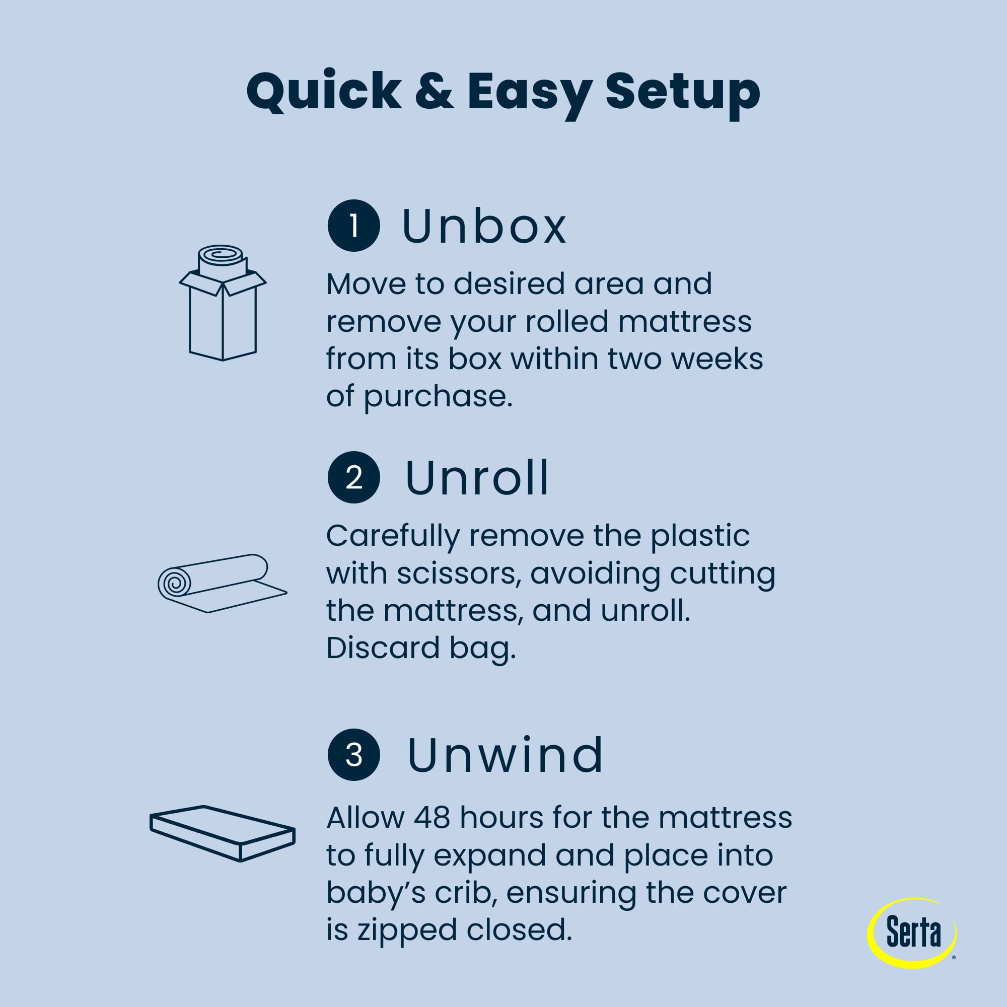 Serta Signature Dual Sided 5" Crib /Toddler Mattress in a Box, GREENGUARD Gold, Firm Plant-Based Foam - Image 9