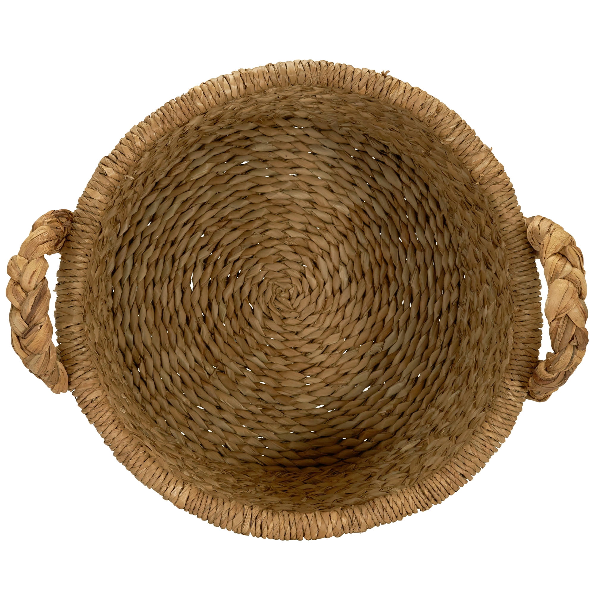 Household Essentials Large Wicker Floor Basket With Braided Handle - Image 3