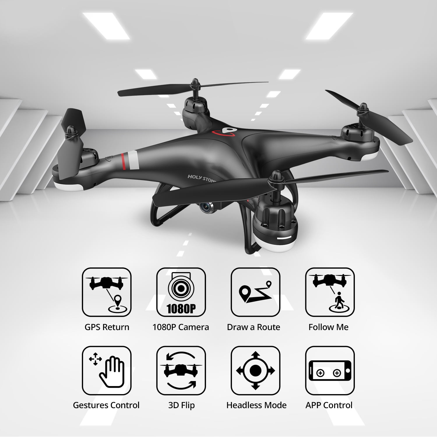 Holy Stone HS110G GPS Drone with 1080P Camera for Adults and Beginners Follow Me Auto Return Home 2 Batteries double the Flight Time - Image 5