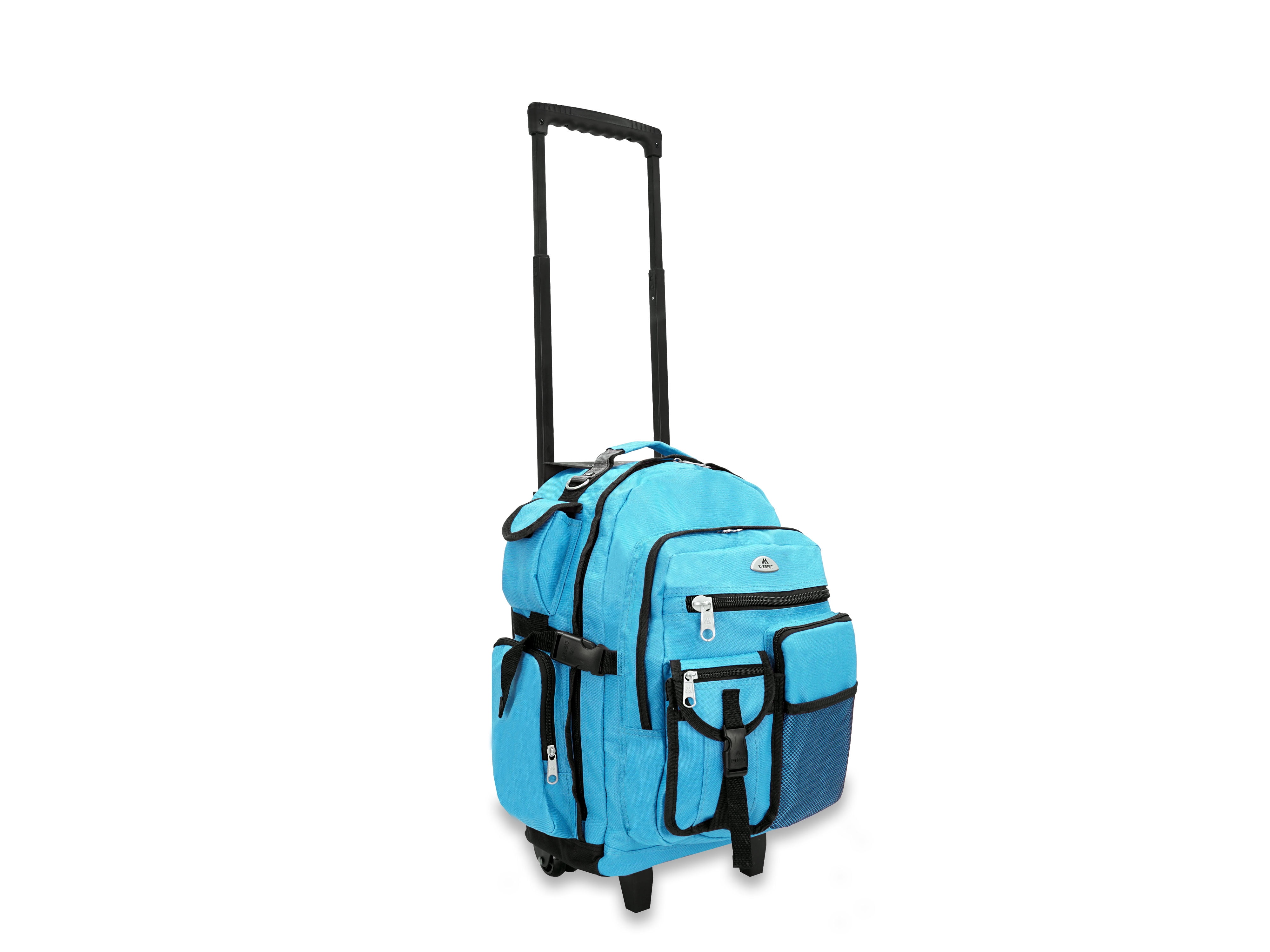 Everest 21" Deluxe Wheeled Backpack, Turquoise All Ages, Unisex 5045WH-TURQ, Carrier and Shoulder Book Bag for School, Work, Sports, and Travel - Image 5