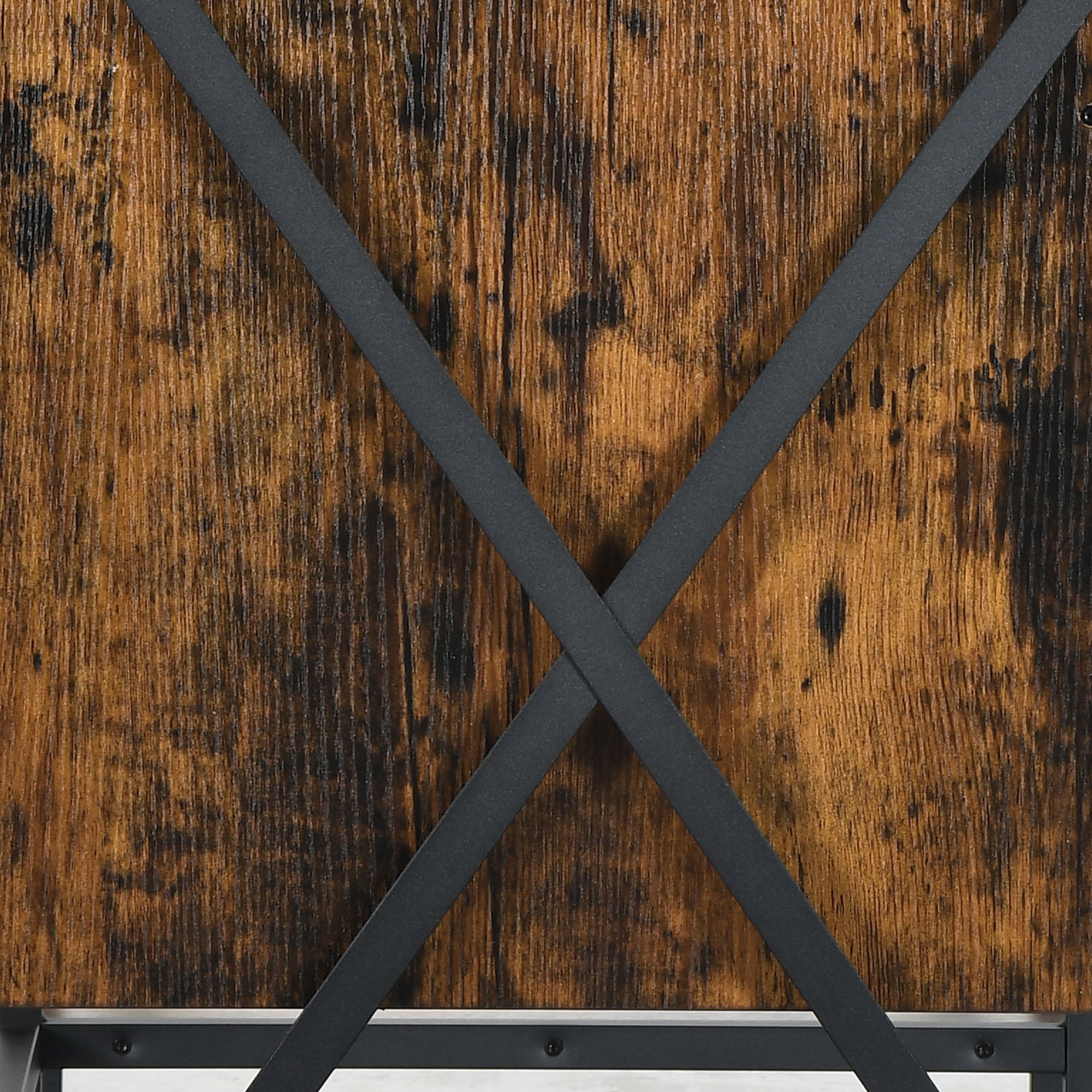 Uforic 59 "Computer Desk with Power Outlets & LED Light, Office Desks with Hutch & Monitor Stand, Gaming Desk Executive Desk with Storage Shelves for Home Office , Brown - Image 11