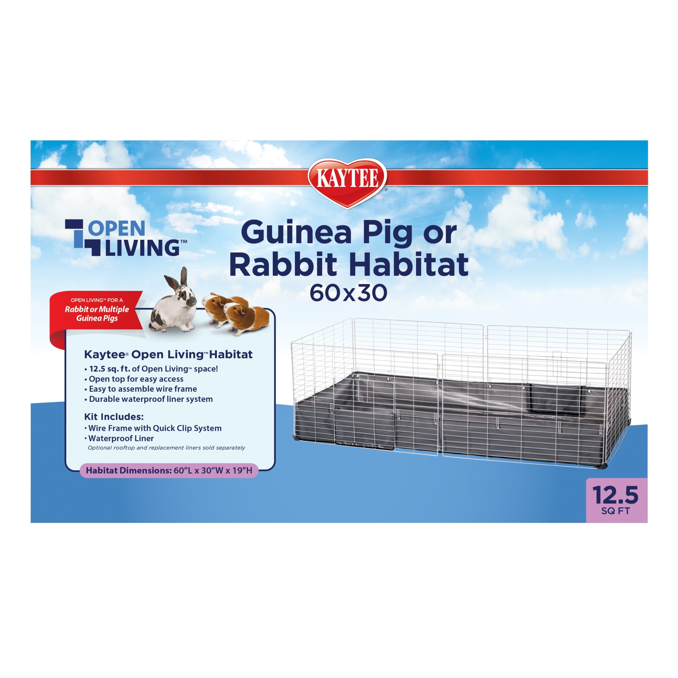 Kaytee Open Living Pet Guinea Pig or Rabbit Habitat, 60" x 30" - Image 6