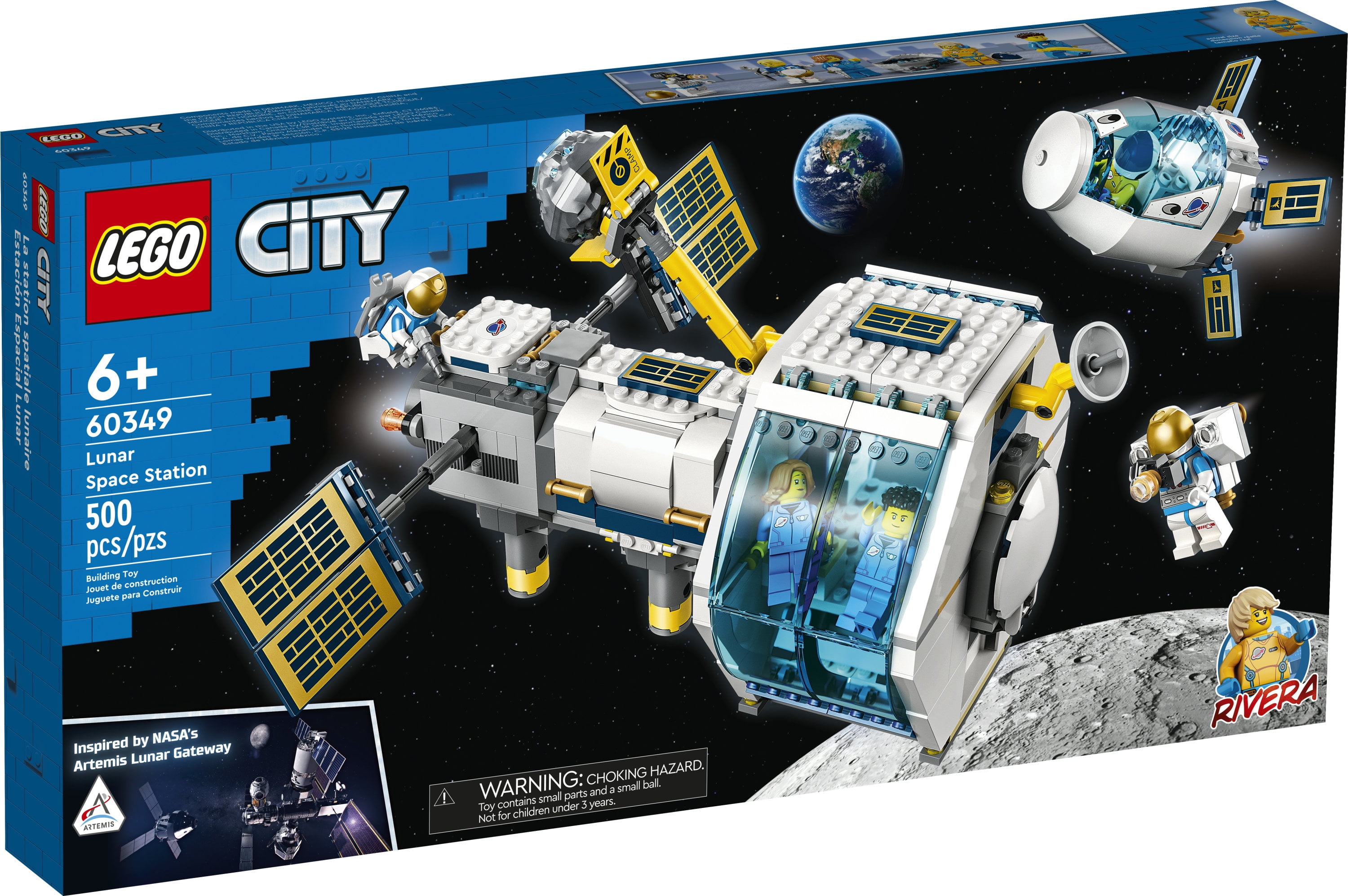 LEGO City Lunar Space Station, 60349 NASA Inspired Building Toy, Model Set with Docking Capsule, Labs and 5 Astronaut Minifigures - Image 5