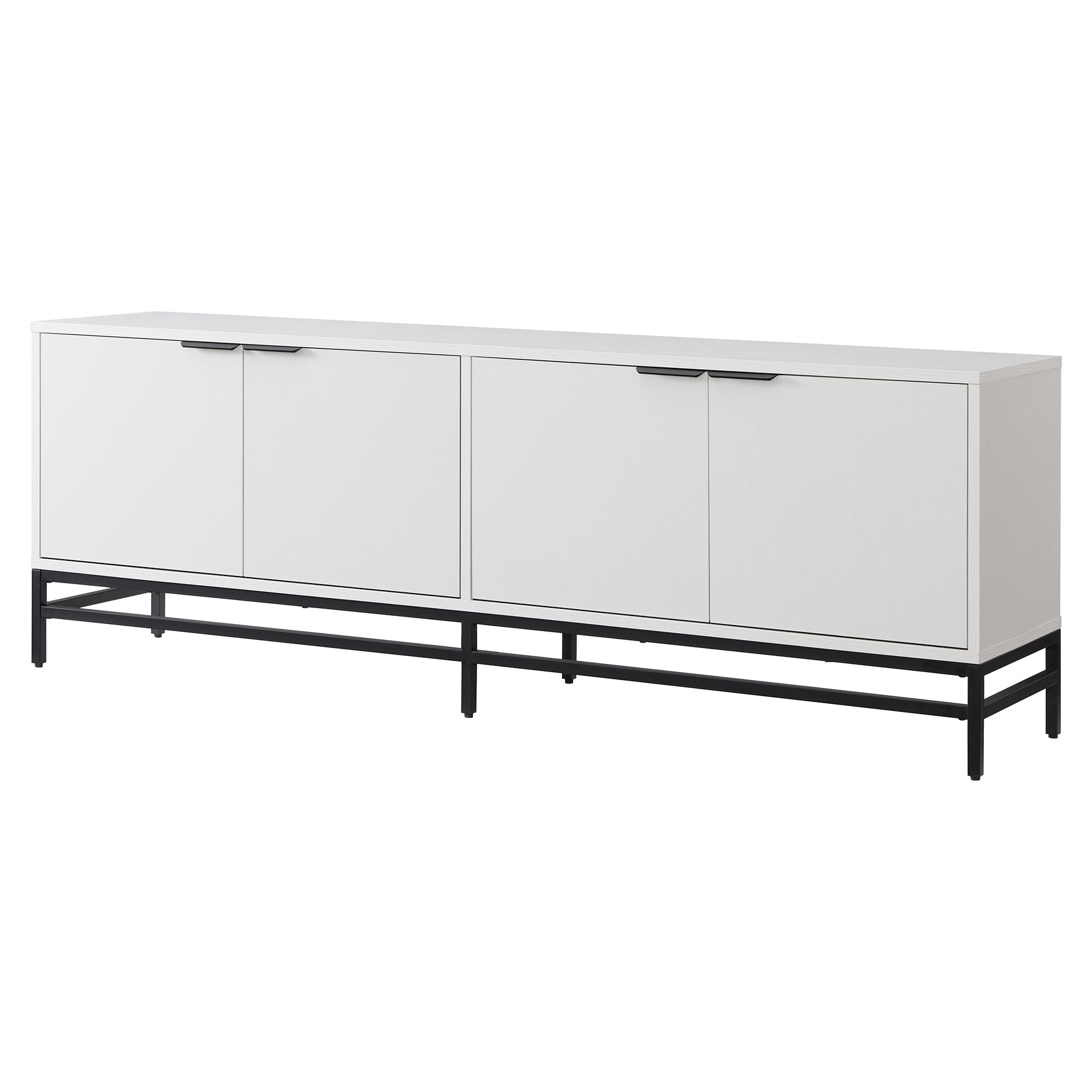Evelyn&Zoe Campello Rectangular TV Stand for TV's up to 78", White - Image 2