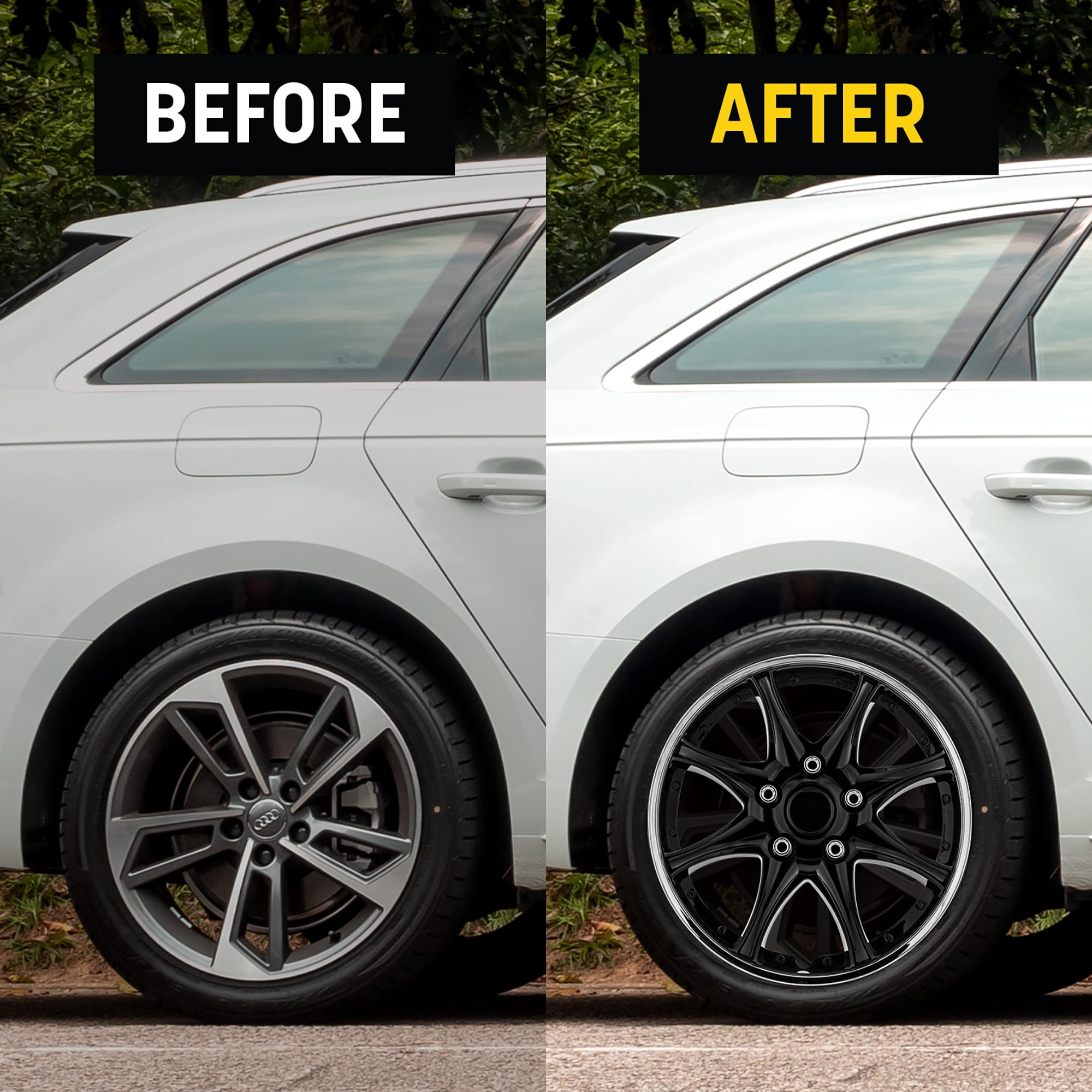 Pilot WH522-16C-B Universal Fit Black and Chrome 16 Inch Wheel Covers - Set of 4 - Image 2