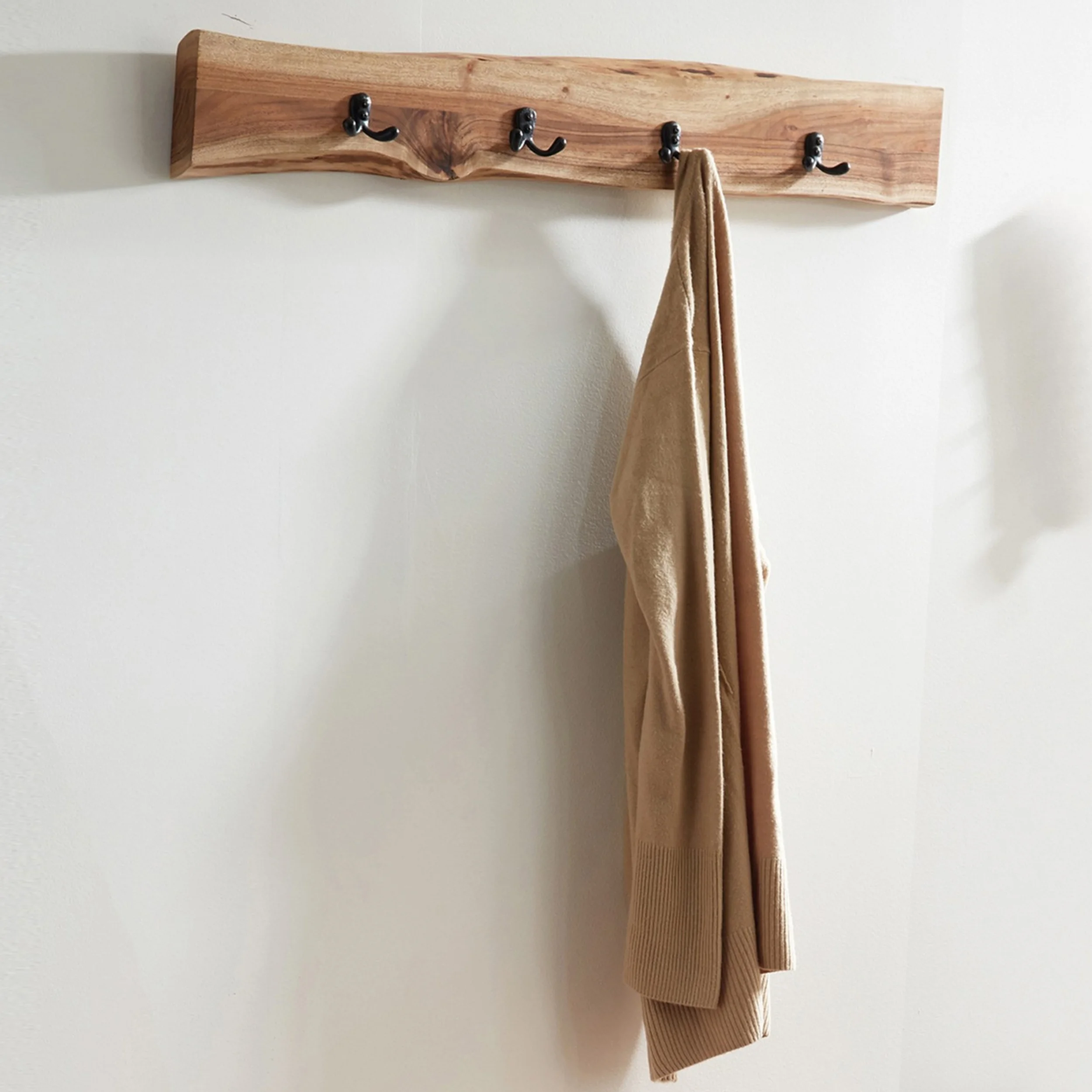 Alaterre Furniture Alpine Natural Live Edge Wood 36" Coat Hooks - Image 6