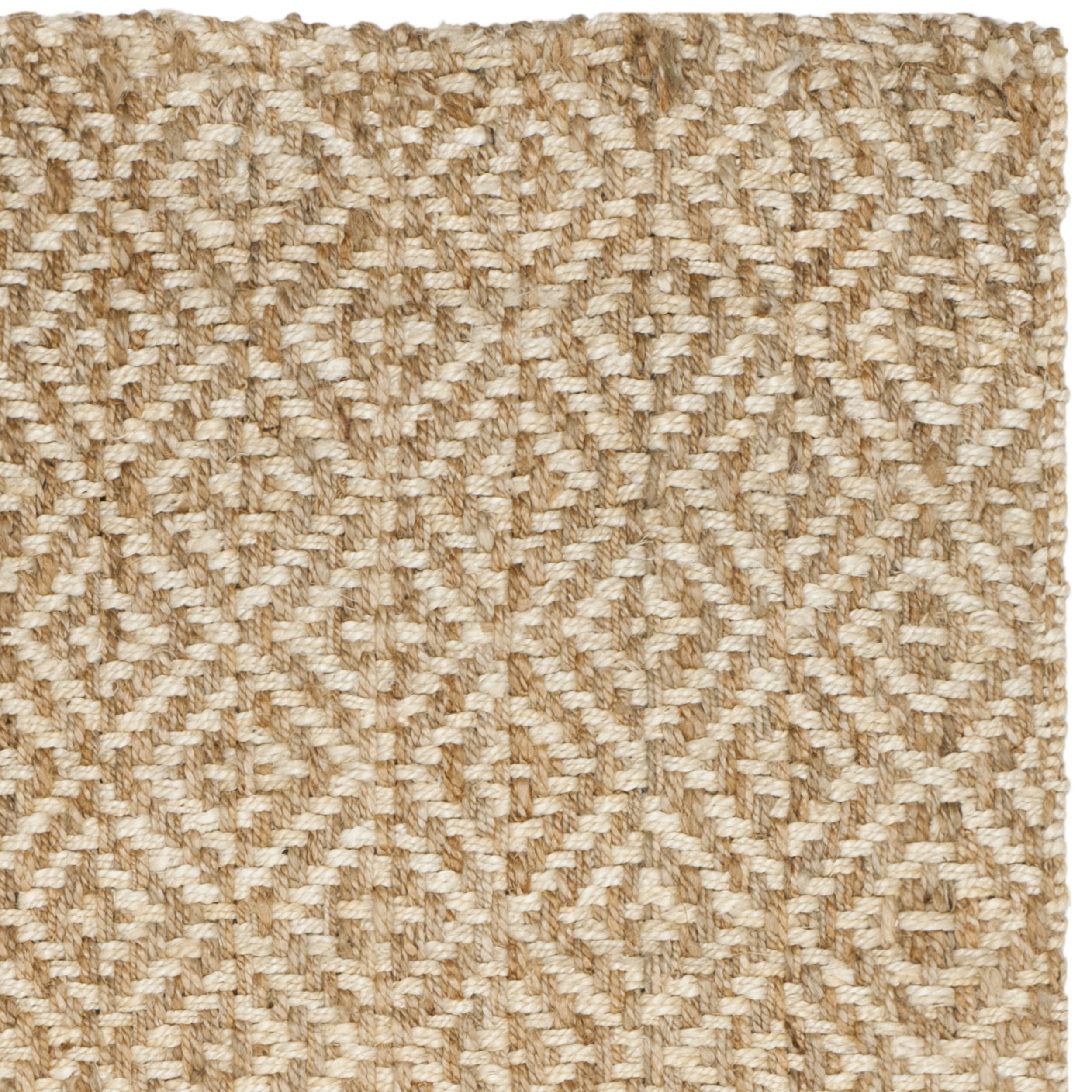 SAFAVIEH Natural Fiber Tashi Geometric Diamond Braided Jute Area Rug, Ivory/Natural, 5'x8' - Image 6