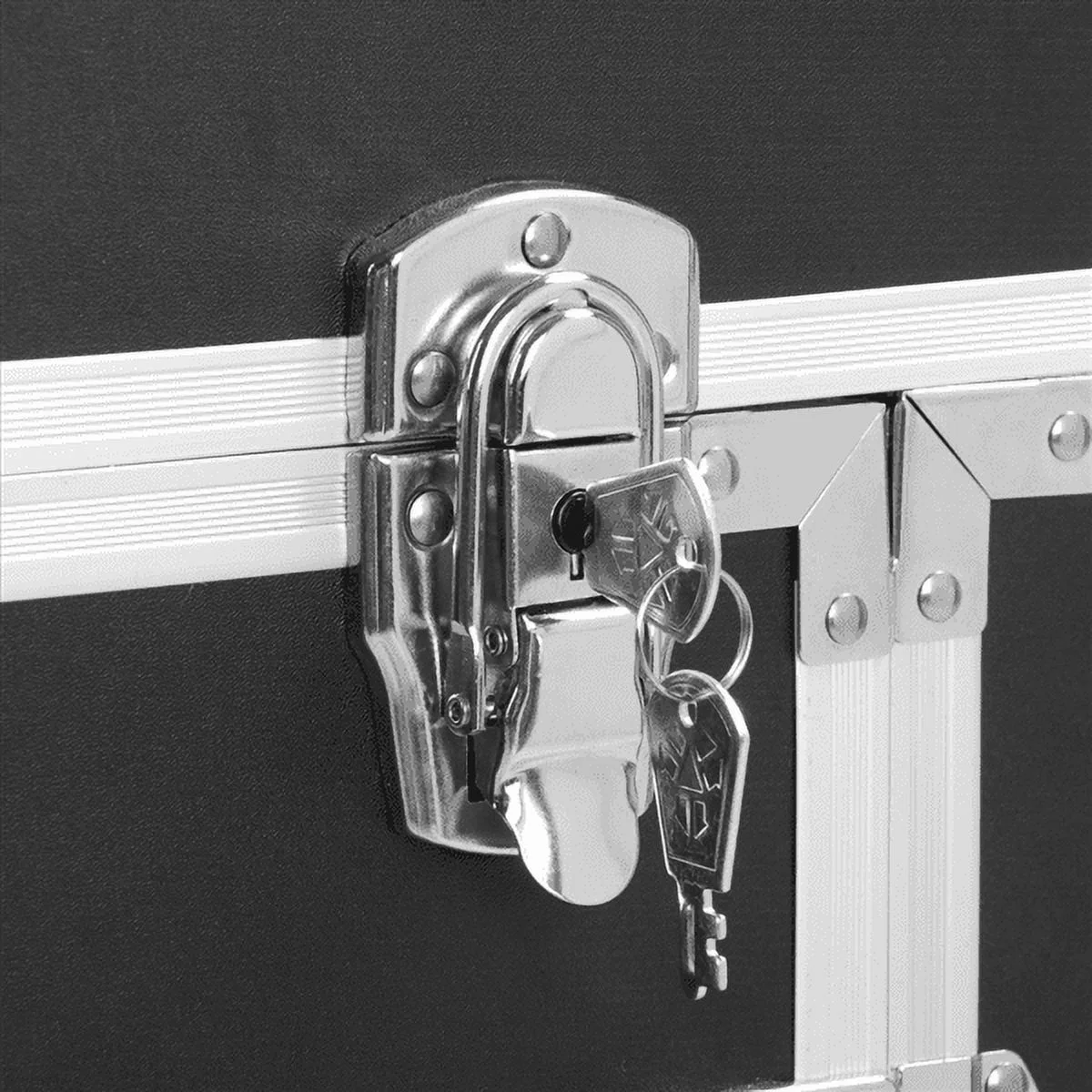 4 360-degreed Wheels 3-in-1 Professional Aluminum Artist Rolling Trolley Makeup Train Case Cosmetic Organizer Makeup Case for Beauty Chains W/shoulder Straps (Black) - Image 11